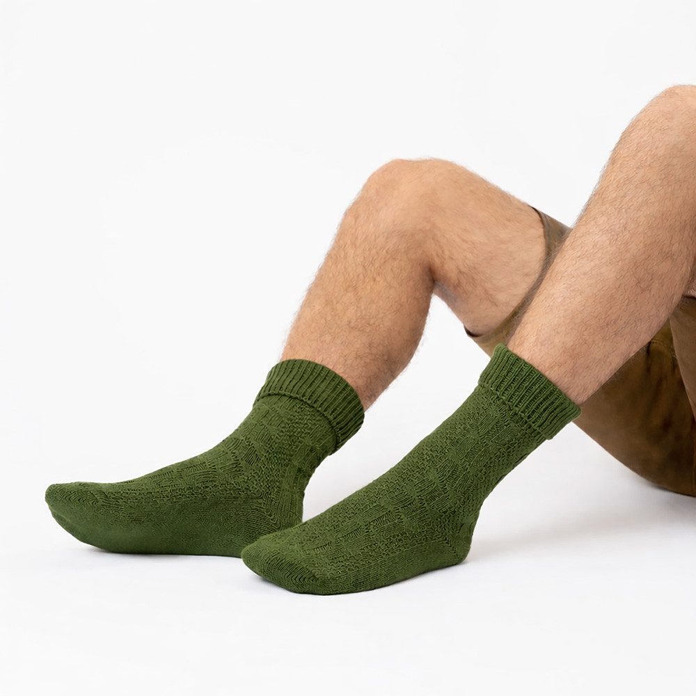 HerzSticht Trachtensocken Herren Kurze Trachtensocken 1er Pack (Modell: Enzian) (1-Paar)