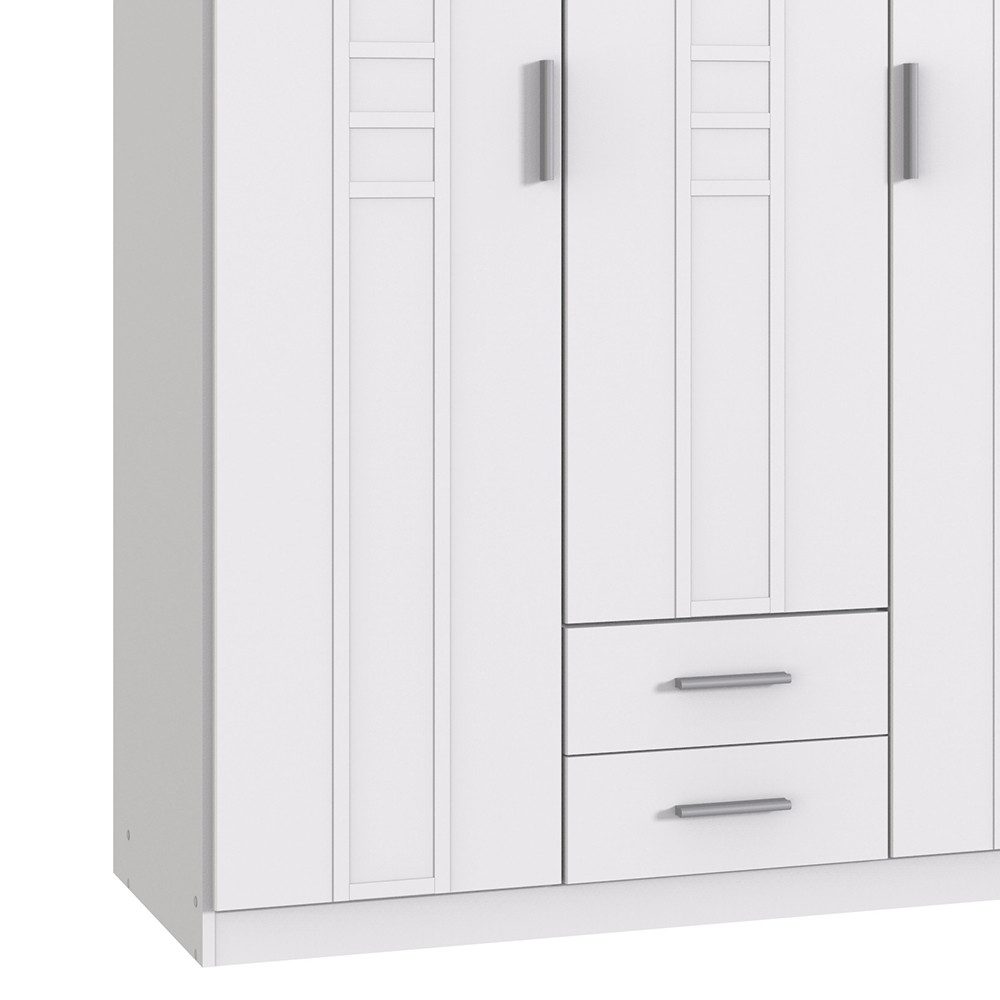 Lomadox Kleiderschrank BEELEN-43 weiß, Drehtürenschrank Schrank Kinderzimmerschrank 3-türig