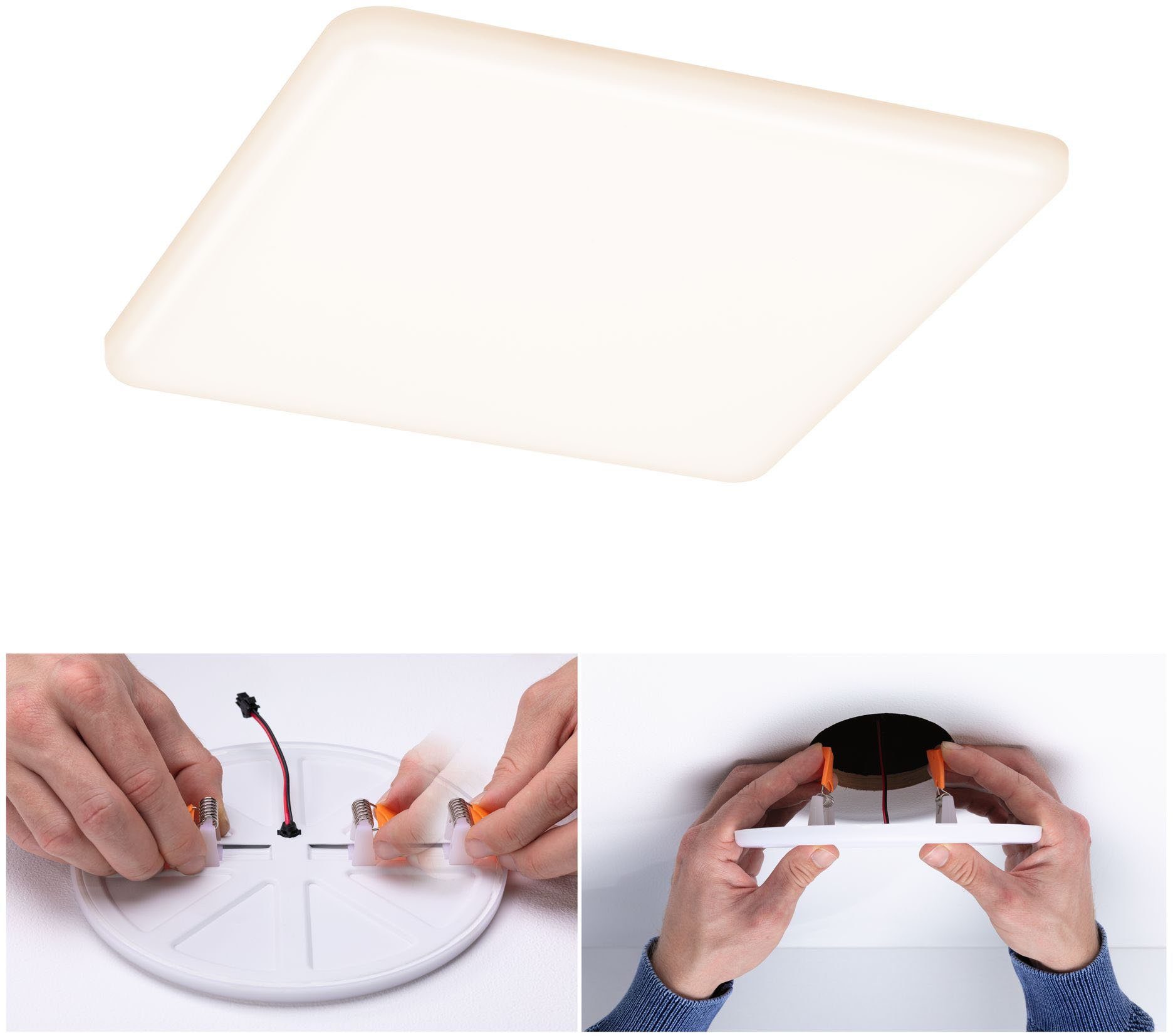 Paulmann LED Einbauleuchte Veluna, Smart Tunable warmweiß fest - integriert, White LED kaltweiß, Home, LED-Modul