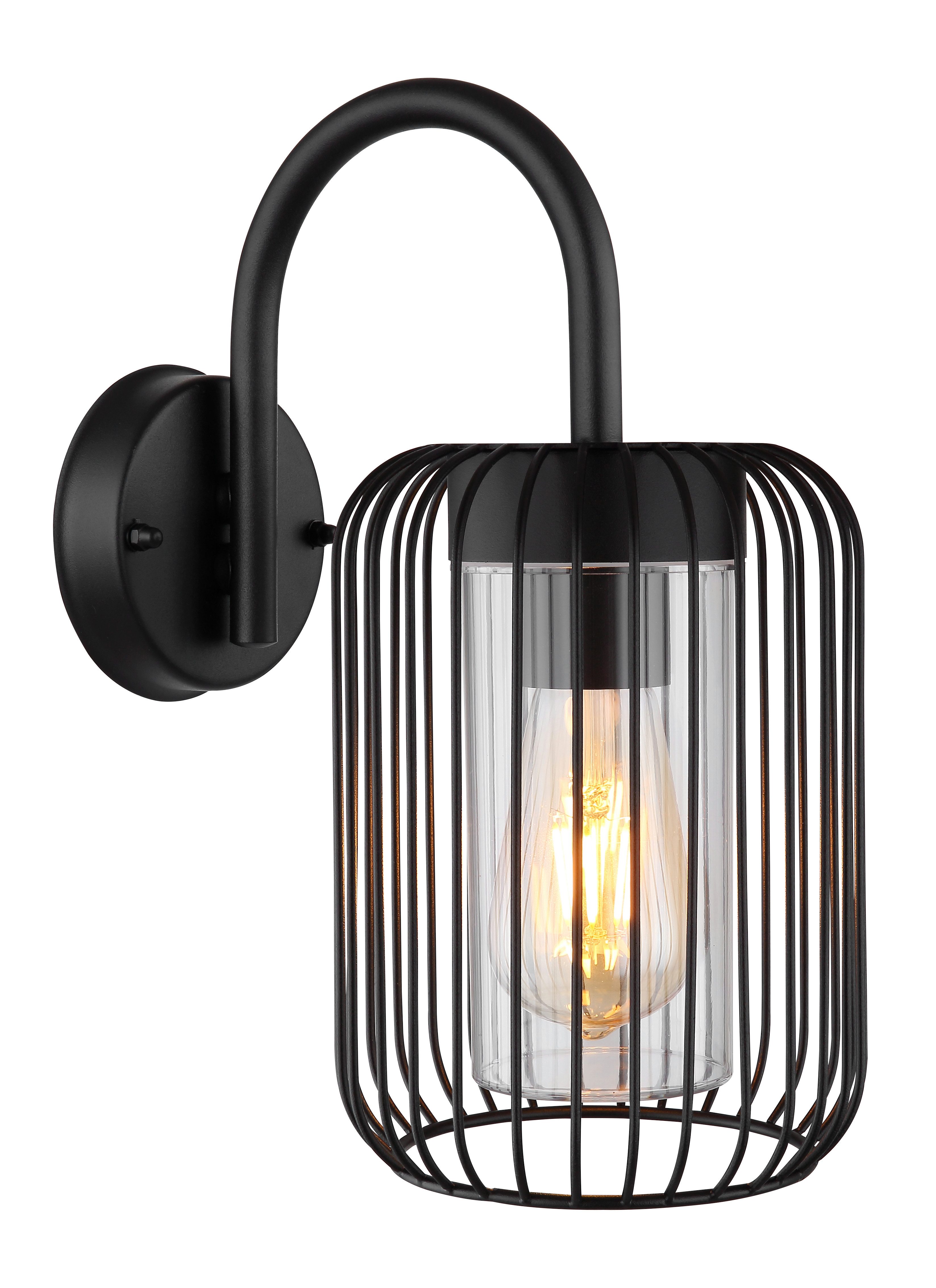 GLOBO LIGHTING Außen-Wandleuchte NINA, ohne Leuchtmittel, Außenlampe/Metallstäbe/Lichtschein: auf- und abwärts/IP44