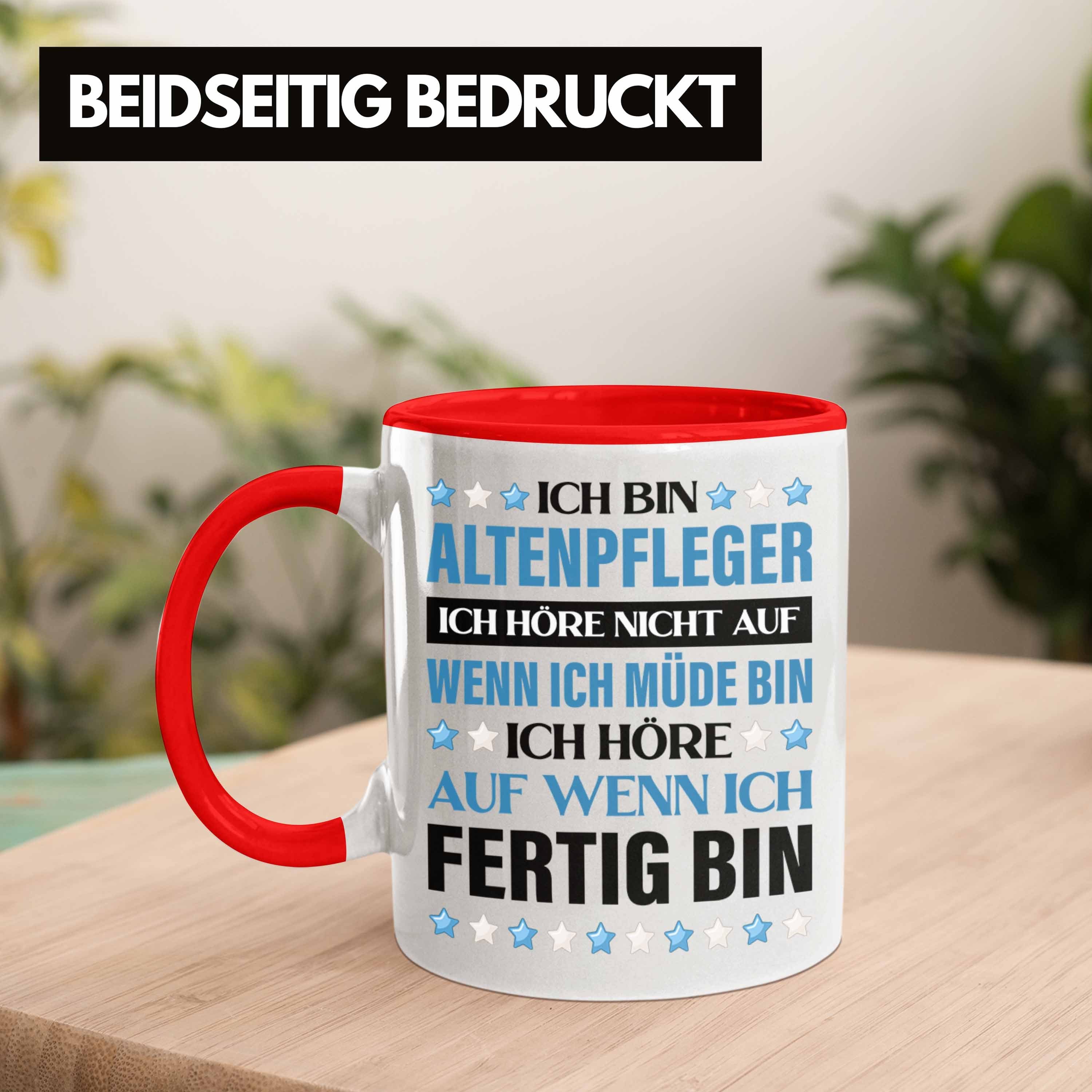 Pfleger Geschenke Zubehör Altenpfleger Rot Kaffeetasse Geschenkidee Trendation - Lustig Tasse Trendation Tasse