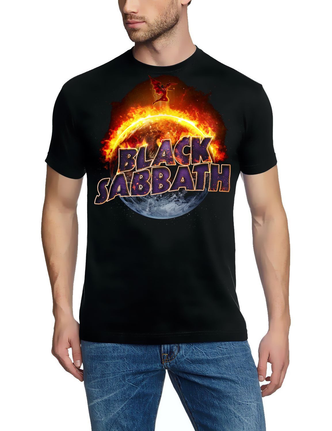 Black Sabbath Print-Shirt BLACK SABBATH T-SHIRT schwarz THE END Herren