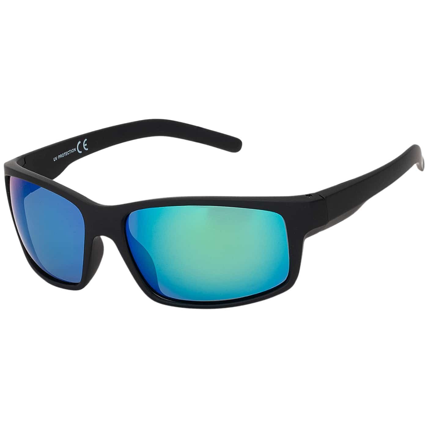 Designer BEZLIT Eyewear mit grünen, (1-St), blauen Sportliche Linsen und Sonnenbrille, Sportbrille schwarzen roten Unisex