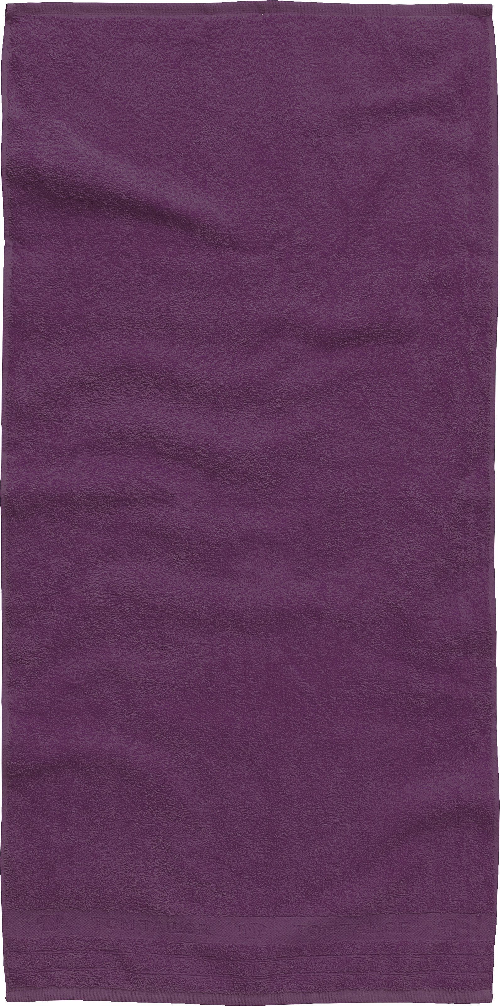 Handtücher Color Bordüre TAILOR Set, in HOME Logo Bath, violett im mit Walkfrottee (2-St), TOM