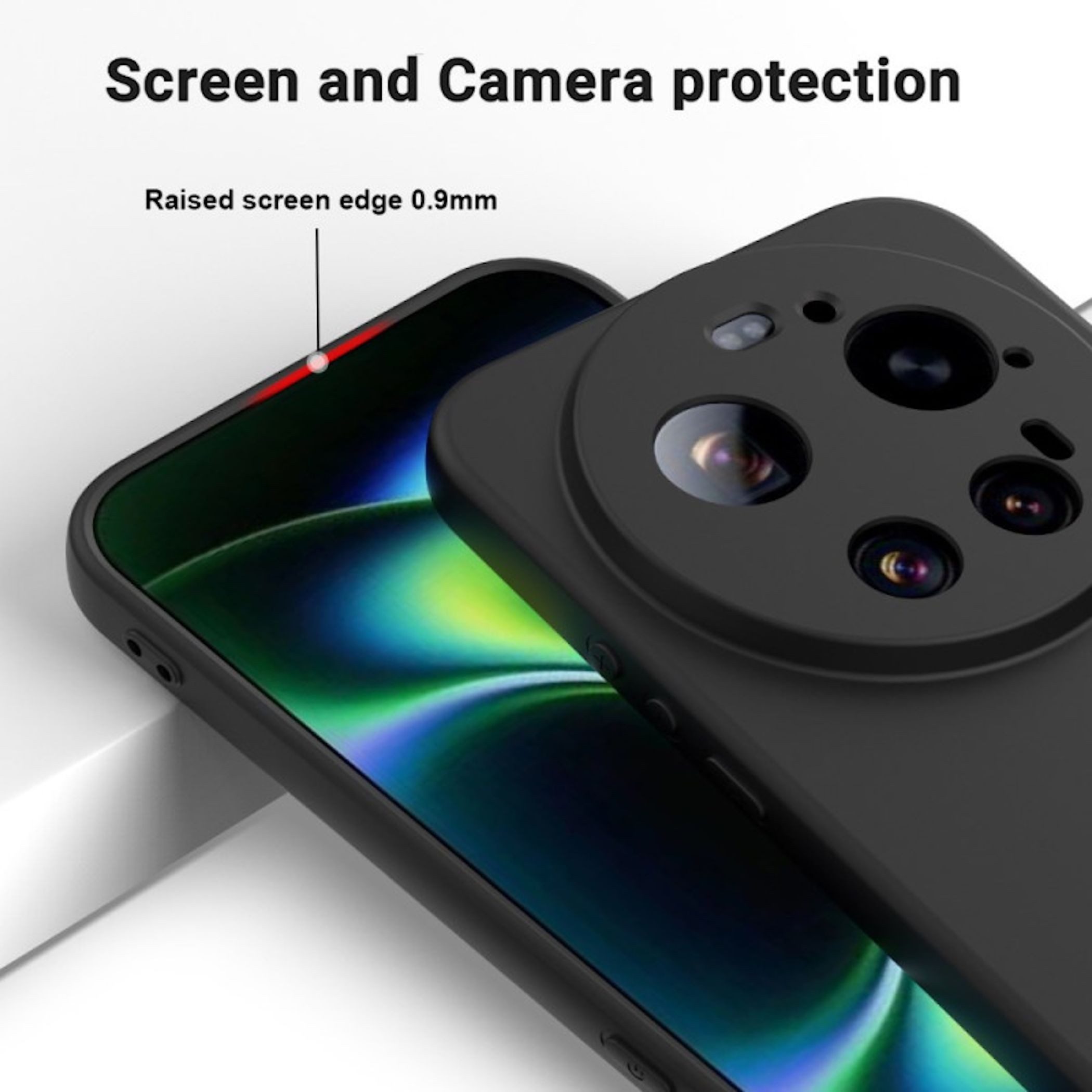 Wigento Handyhülle für Xiaomi 17 Ultra TPU Silikon Slim Dünn Flexibel Schwarz 6,9 Zoll, Stilvolle TPU Hülle, präzise Aussparungen, schützend