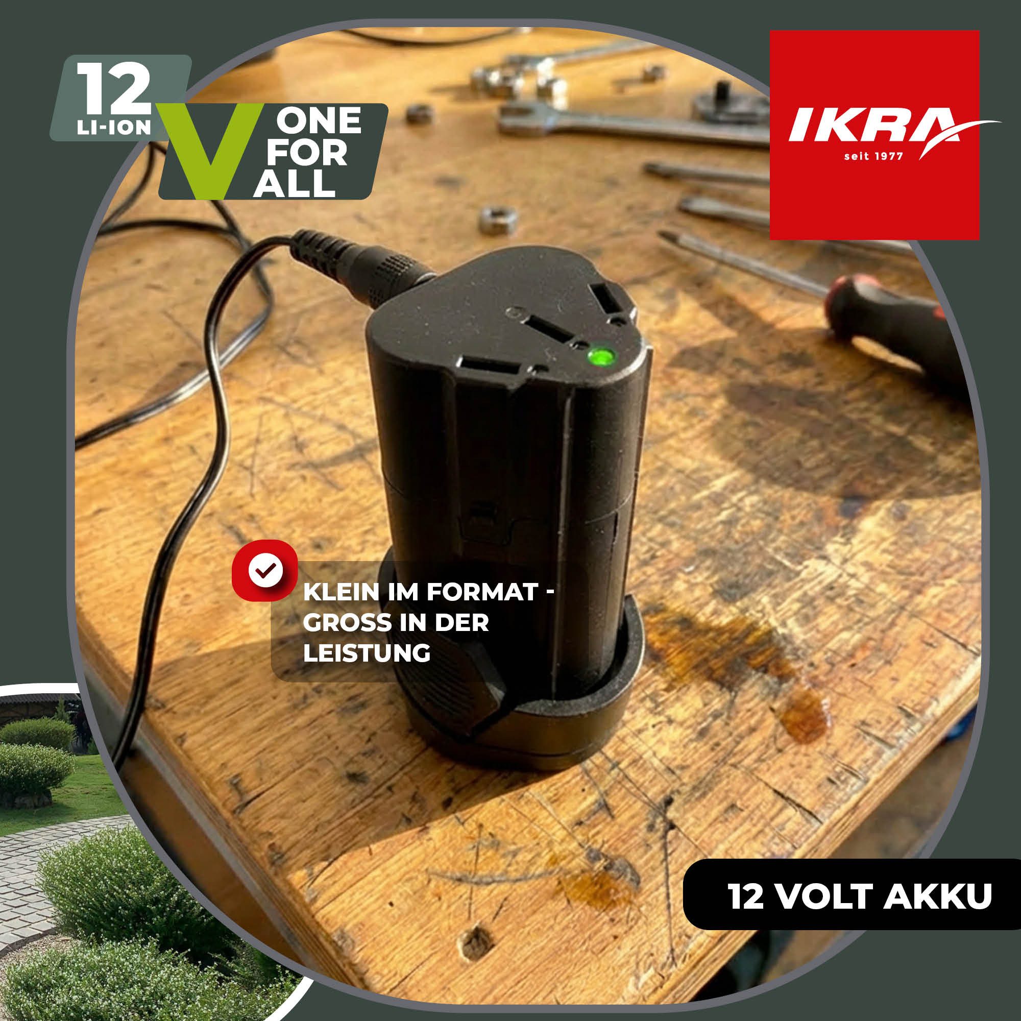 ikra GmbH Akku 12 V Typ LI 27 Akku 2500 mAh, Universell kompatibel mit der gesamten IKRA-12V-Gerätefamilie – Bild 4 von 5