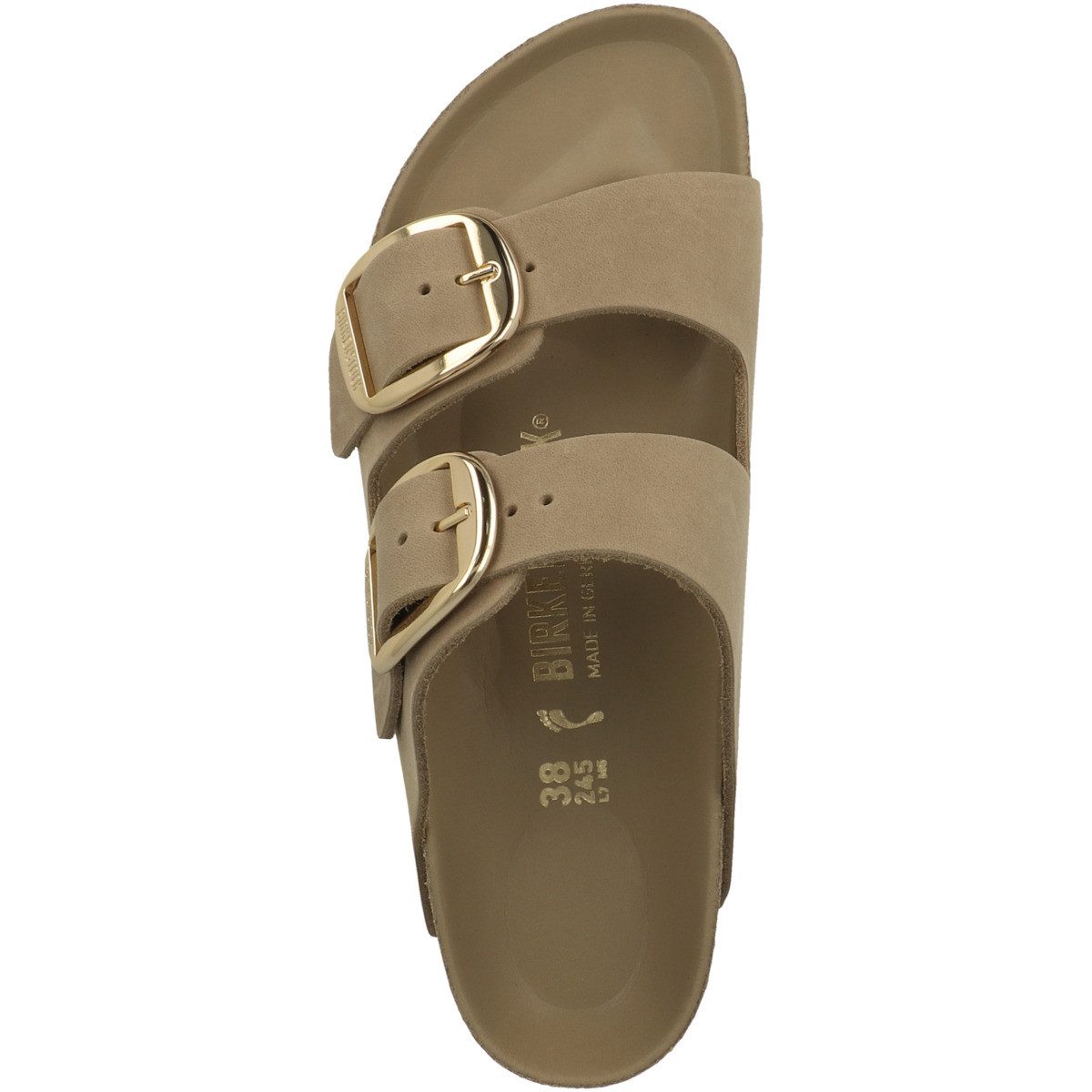 Birkenstock Arizona Big Buckle geöltes Naturleder schmal Damen Sandale Sand günstig online kaufen