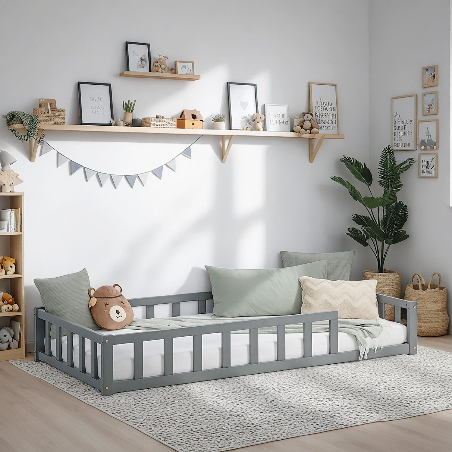 Homestyle4u Kinderbett 90x200 / 120x200 Weiß günstig online kaufen