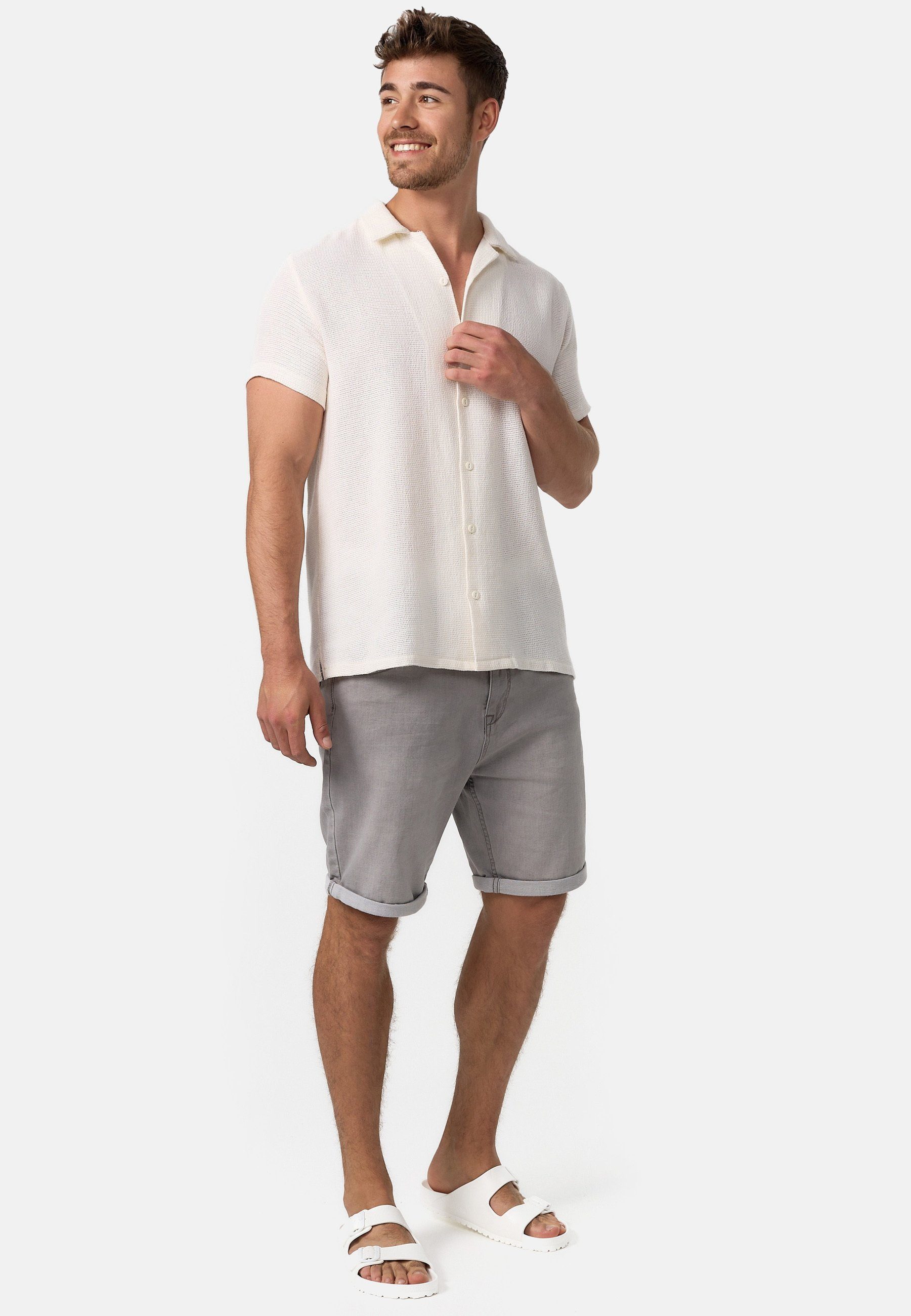 Indicode Jeansshorts Herren Lonar Jeans Shorts Herrenshorts Moderne und luftig leichte Herren Jeans-Shorts