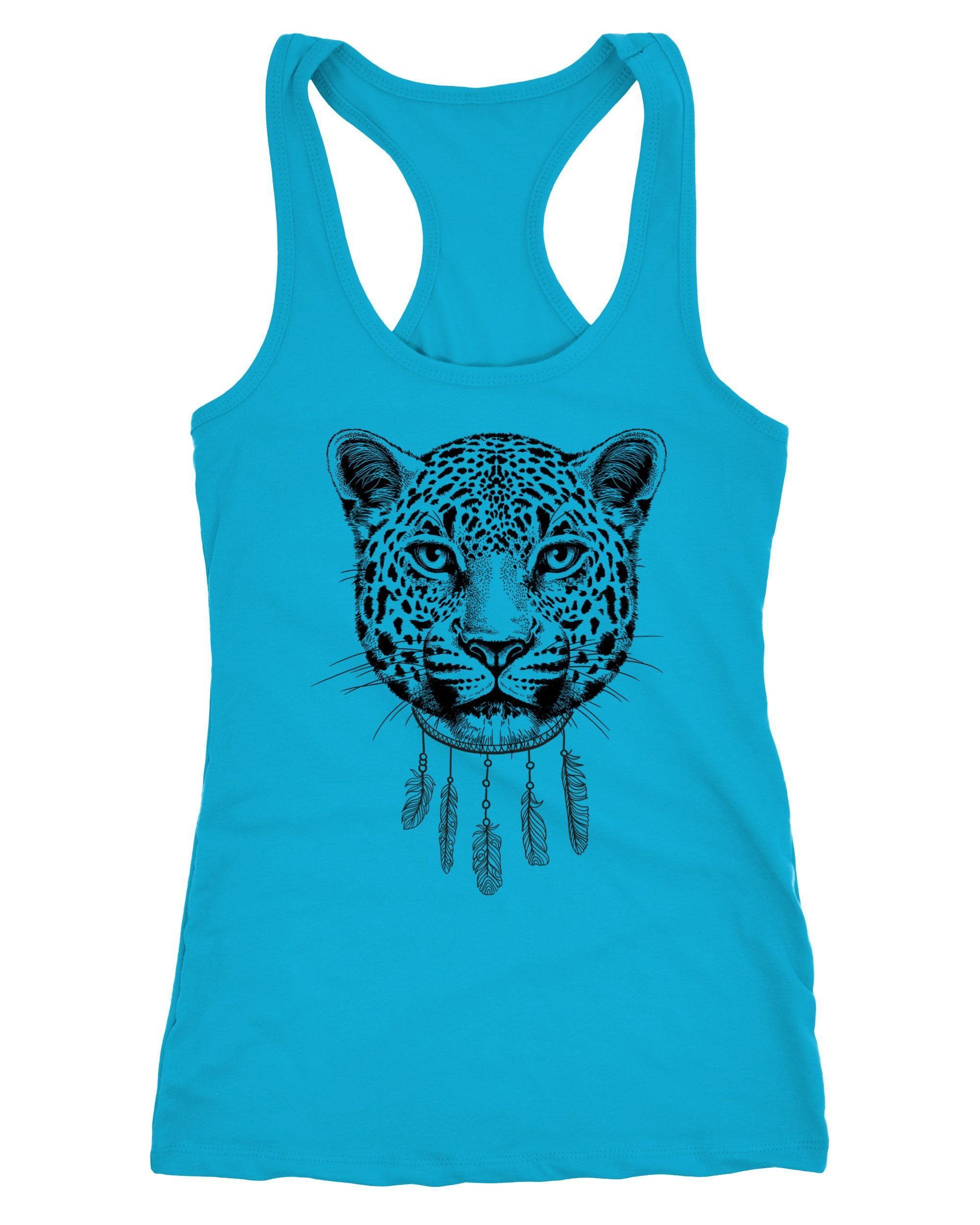 Tanktop Damen Tank-Top Boho Leopard Racerback Neverless®