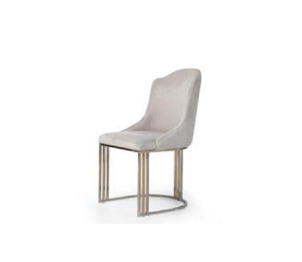 JVmoebel Stuhl Stuhl für Wohnzimmer für Esszimmer Farbe grau Material Modern