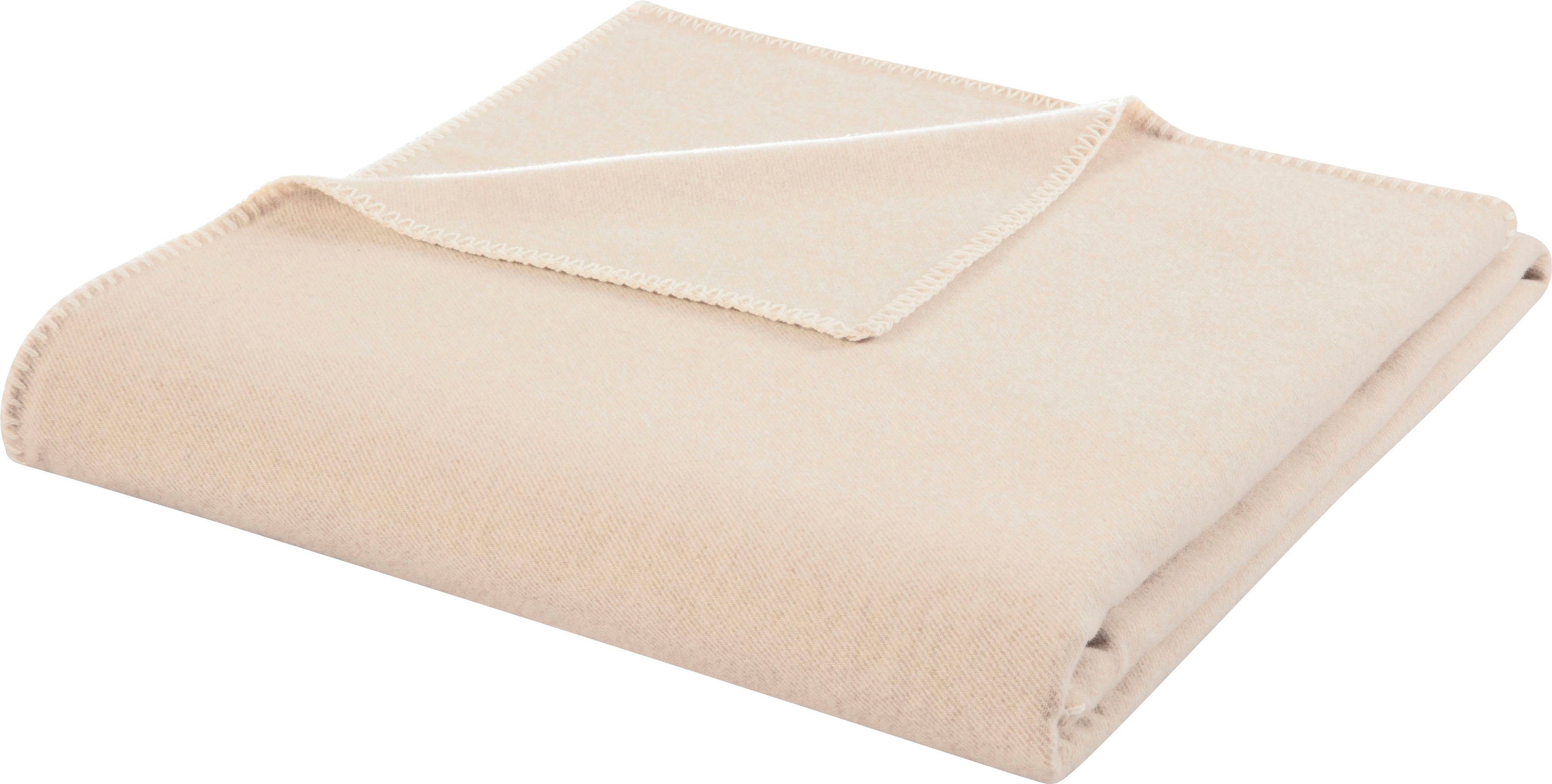 mit Wolldecke Arezzo recycelter Stripe, beige Biederlack, Wolle