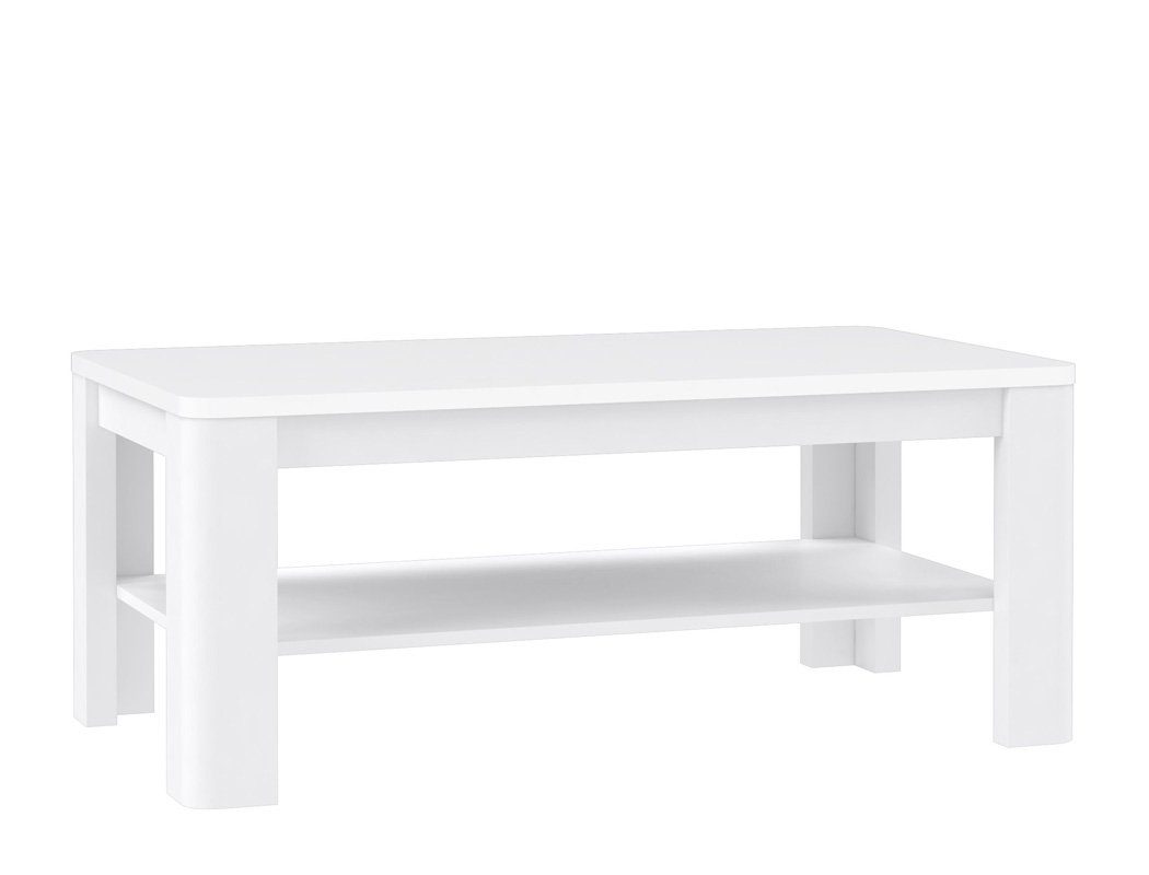 expendio Couchtisch Livorno 1, weiß Hochglanz 110x60x45 cm mit Ablage