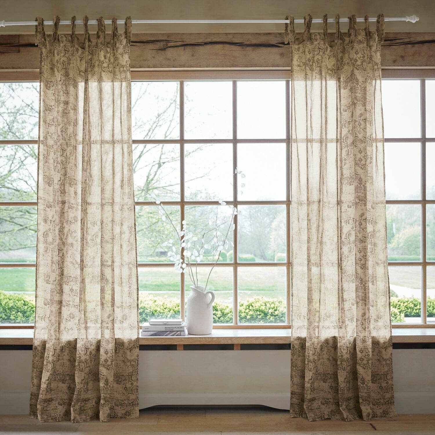 Mirabeau Vorhang Gardine Mirette beige/grau günstig online kaufen