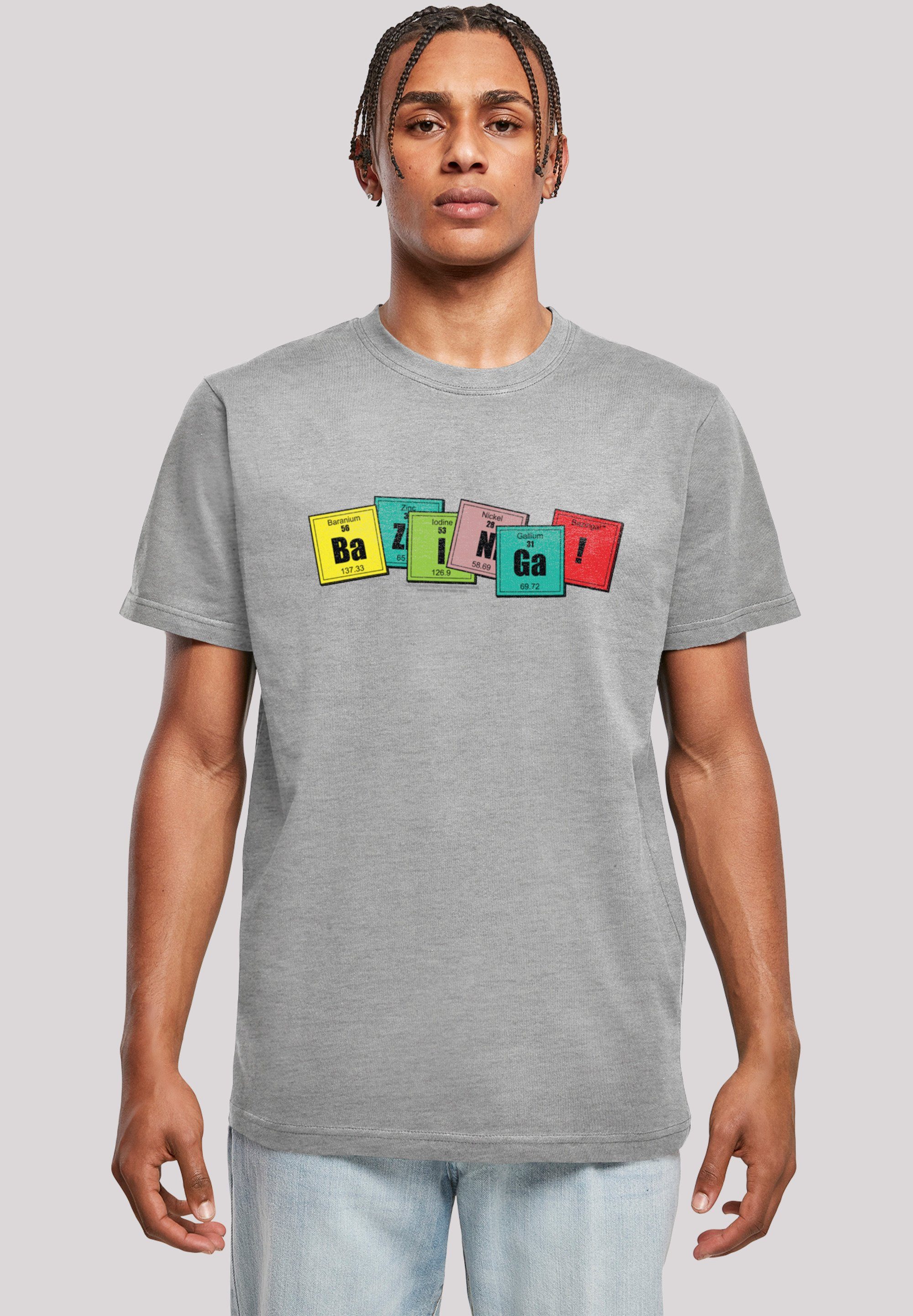F4NT4STIC T-Shirt Big Bazinga Herren,Premium Merch,Regular-Fit,Basic,Bedruckt Bang grey heather Theory