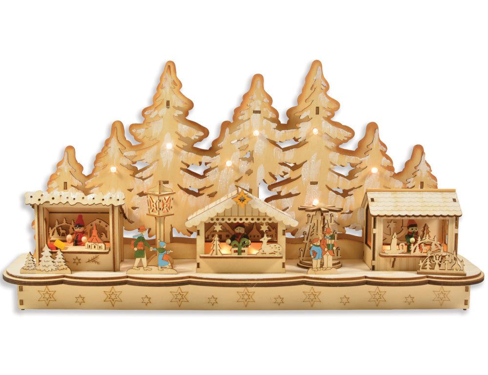 RIFFELMACHER & WEINBERGER Christbaumschmuck Riffelmacher Fensterleuchter Weihnachtsmarkt 48 x