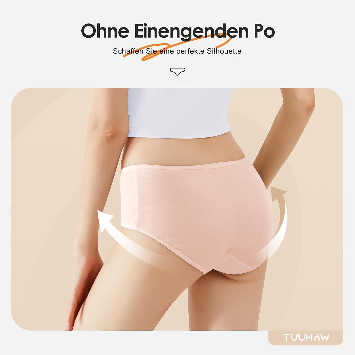 LuxusKollektion Panty Unterwäsche Damen 6er Pack Baumwolle Slips XXL Mehrfarbig