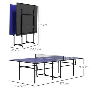 SPORTNOW Tischtennisplatte mit 2 Tischtennisschlägern, 3 Bällen (Tischtennisspiel-Set, 1-tlg., Tischtennistisch), Das Netz ist im Lieferumfang enthalten