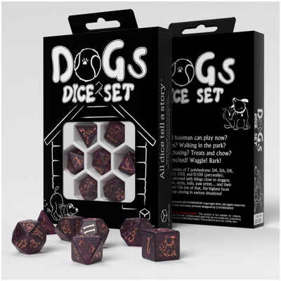 Q-Workshop Spiel, DOGS Dice Set - Luna (7) - englisch
