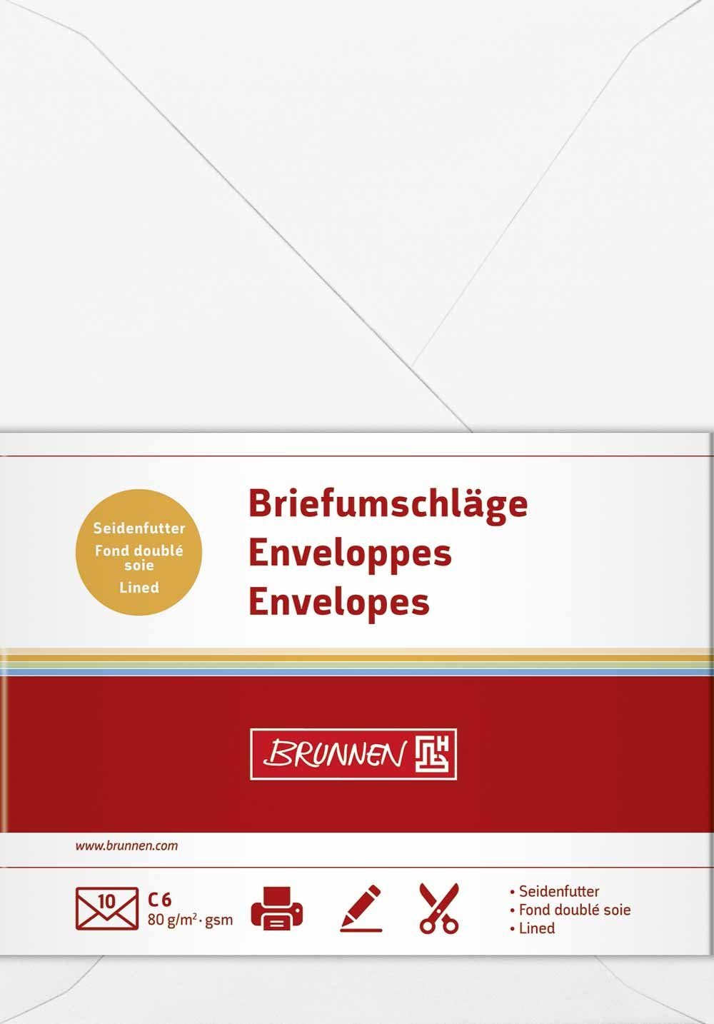 BRUNNEN Briefumschlag Briefumschläge weiß C6 321100