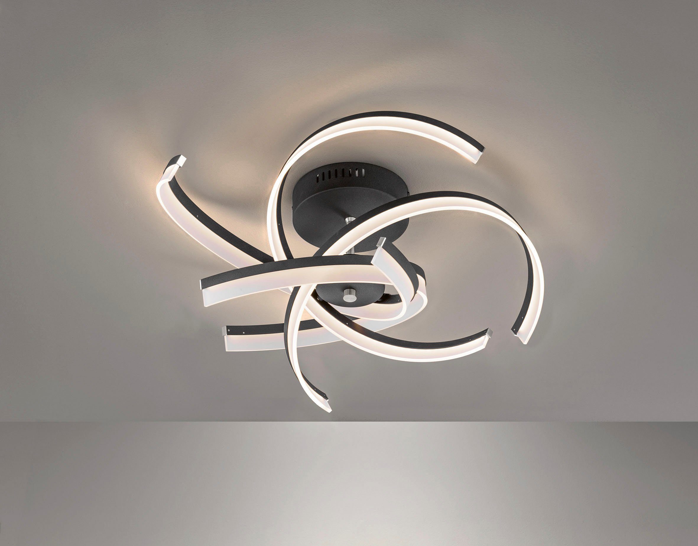 FISCHER & Sund Deckenleuchte TW, Farbwechsler HONSEL fest LED integriert, Dimmfunktion, LED