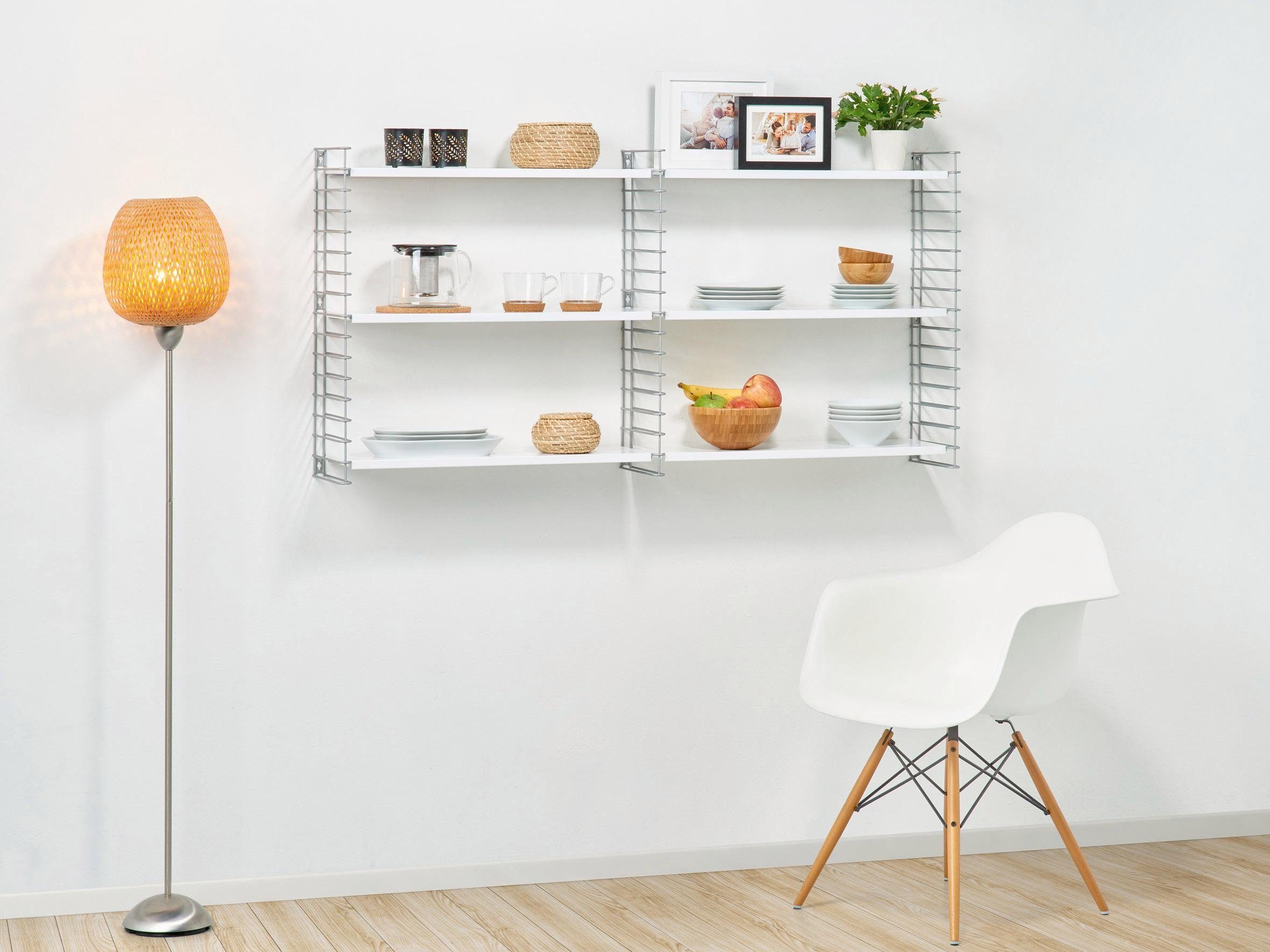 Metaltex Wandregal Tomado, Seitengitter silberfarben günstig online kaufen