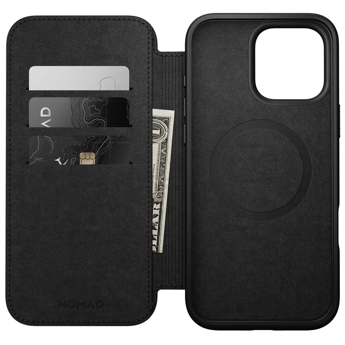 Nomad Flip Case Nomad Modern Leather Folio Klapphülle Apple iPhone 16 Pro Max - Englis