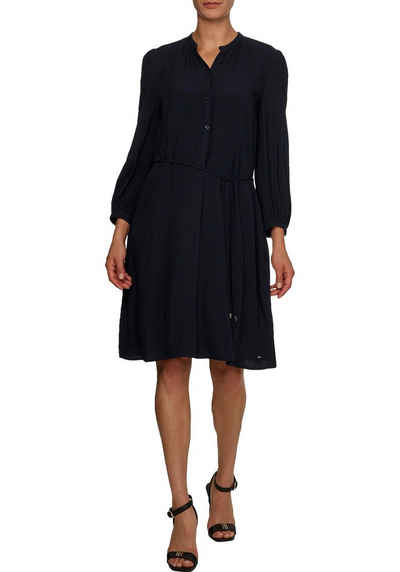 Tommy Hilfiger Blusenkleid »VIS SHIFT KNEE DRESS BRAC SLV« mit filigraner Borte an Ärmeln und Halsausschnitt