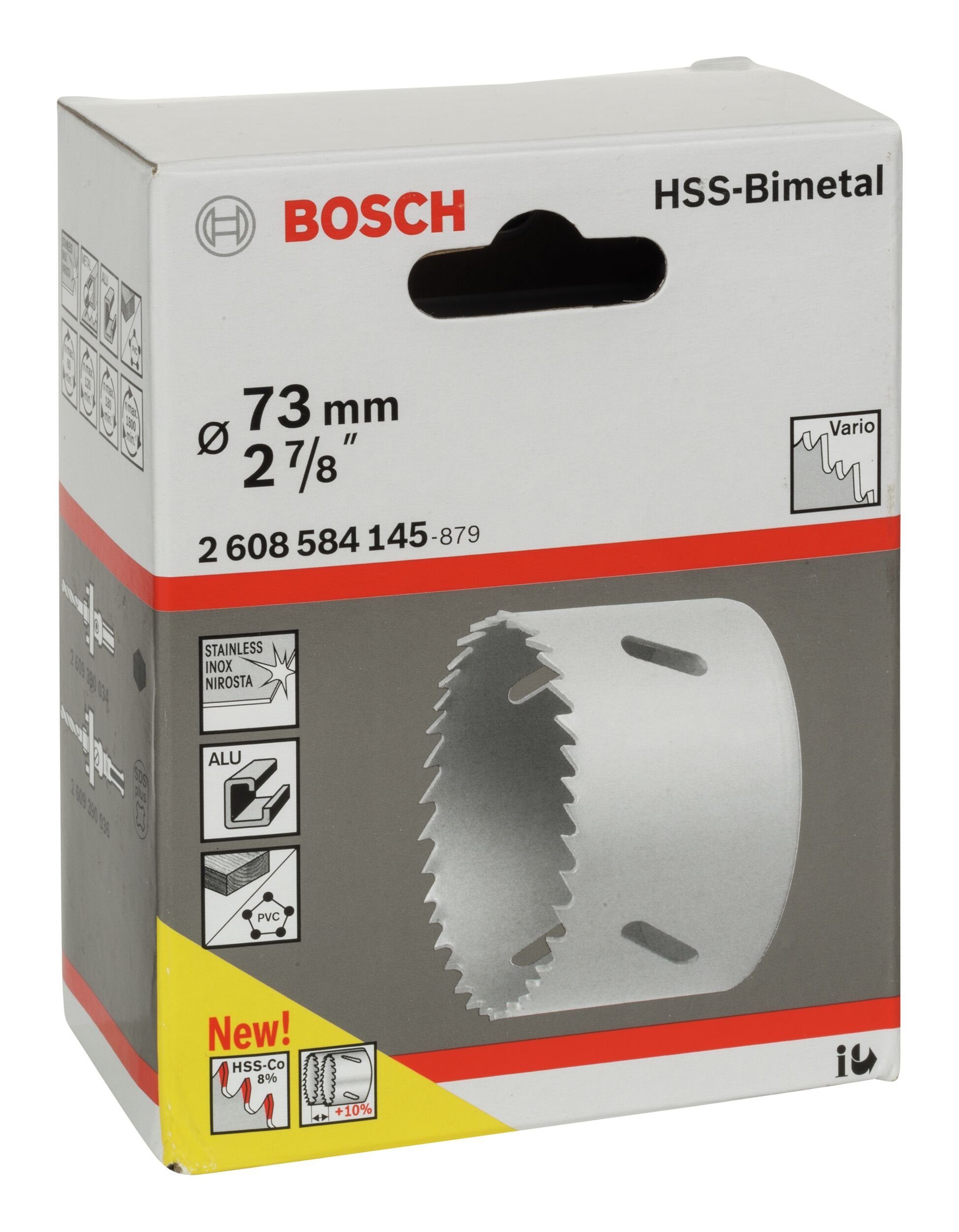 7/8" Ø mm, BOSCH - für 73 / Standardadapter Lochsäge, 2 HSS-Bimetall