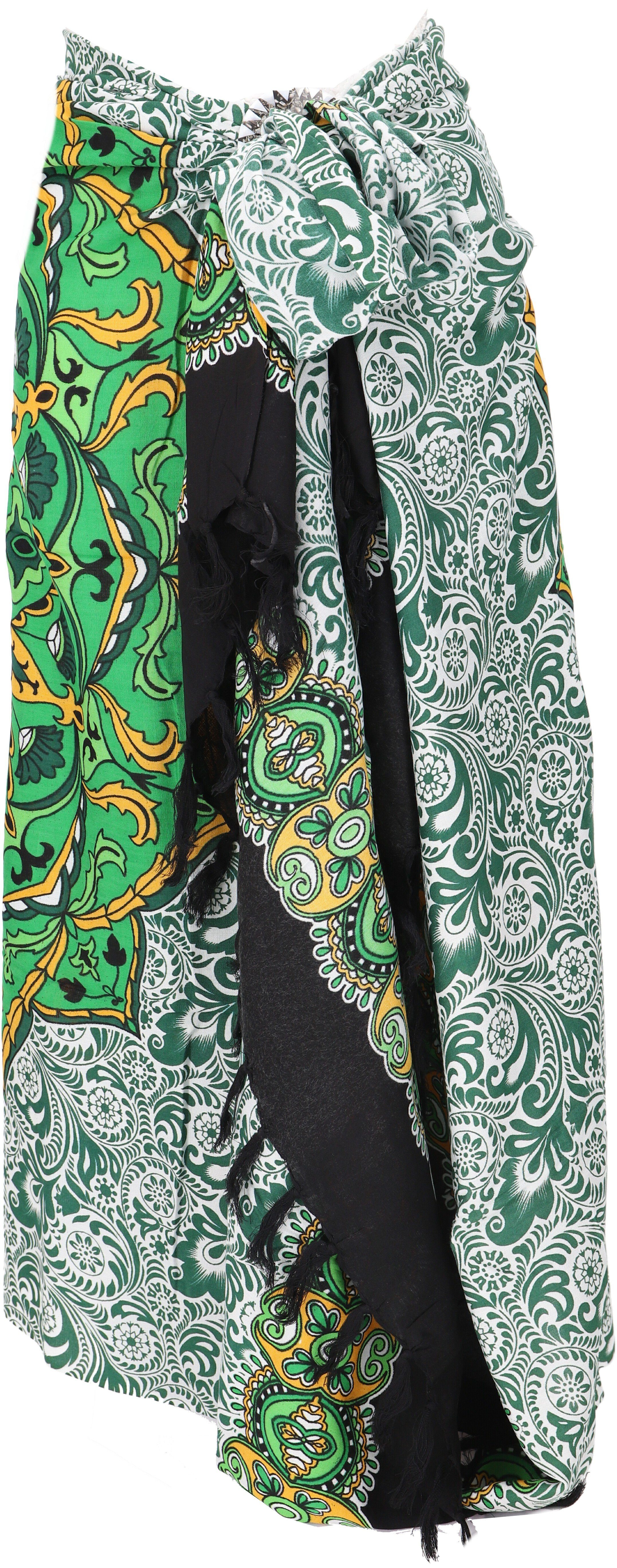 Mandala/grün Wandbehang, Guru-Shop Sarongkleid Sarong, Wickelrock, -.. Sarong