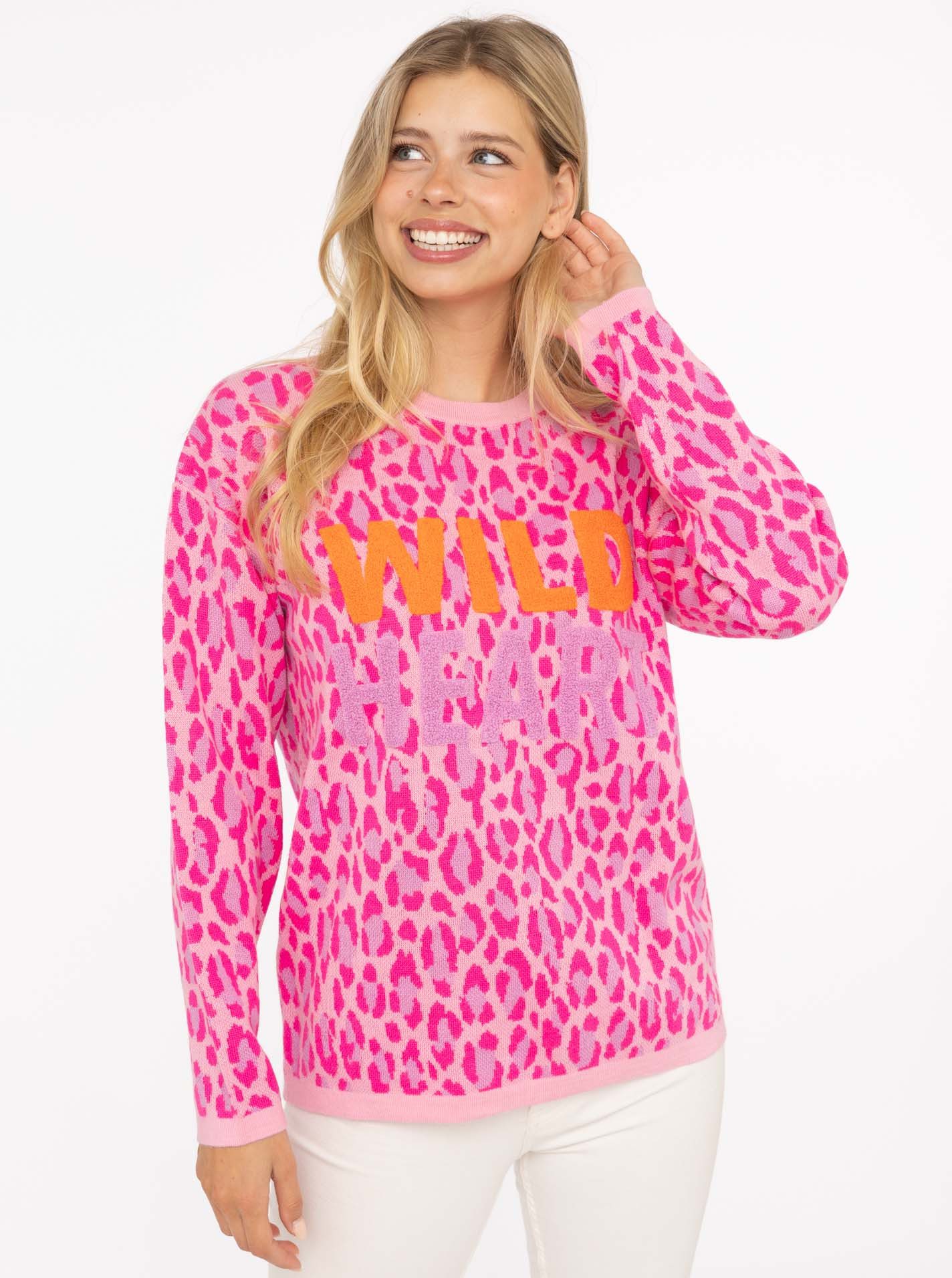 Zwillingsherz Strickpullover "Wild Heart" mit Neon günstig online kaufen