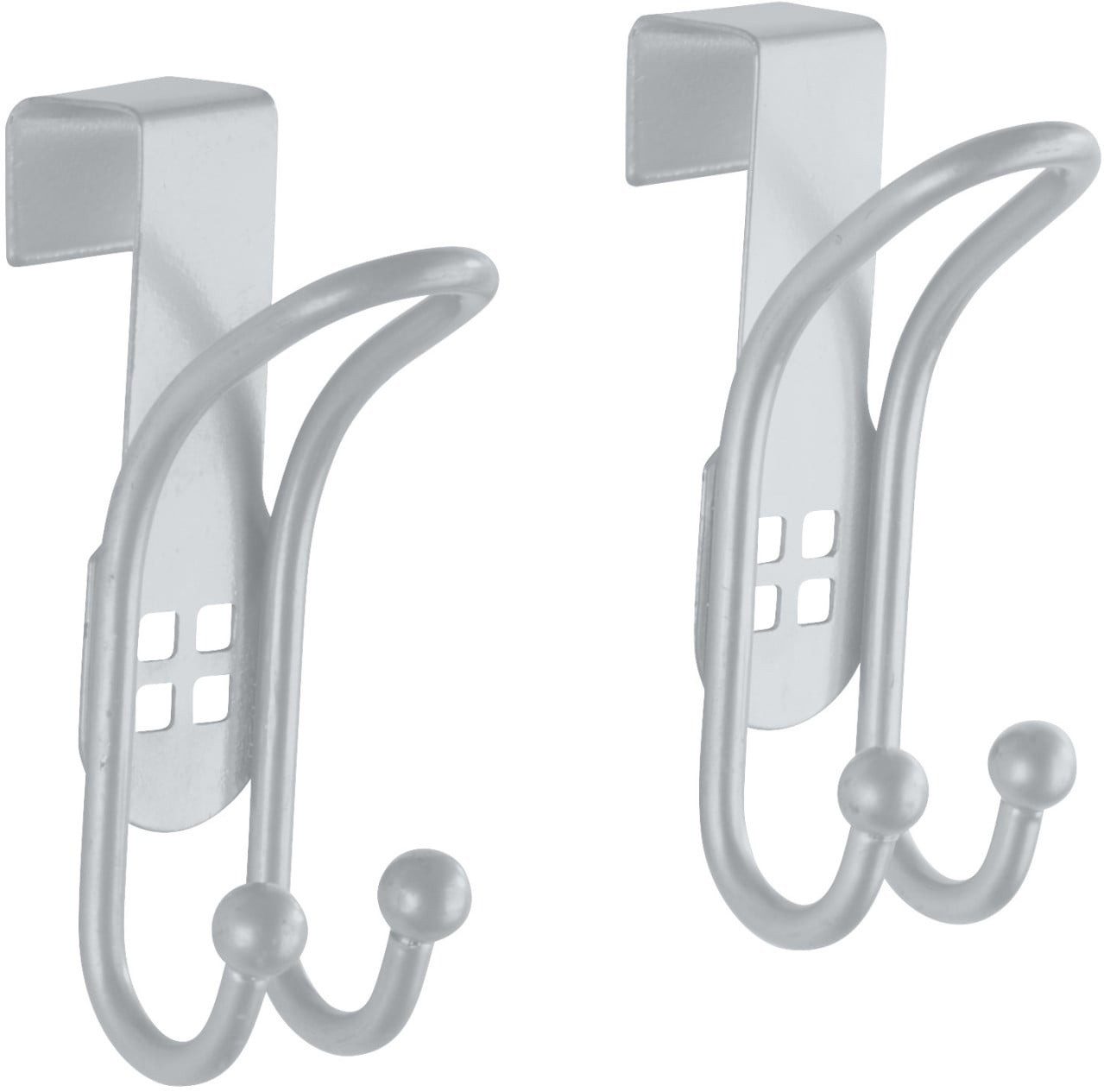 WENKO Handtuchhaken Wenko Türhaken Lochdesign Stahl, silber, 2er-Set von Wenko