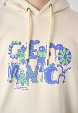 Cleptomanicx Kapuzensweatshirt Guard the Garden mit großem Frontprint