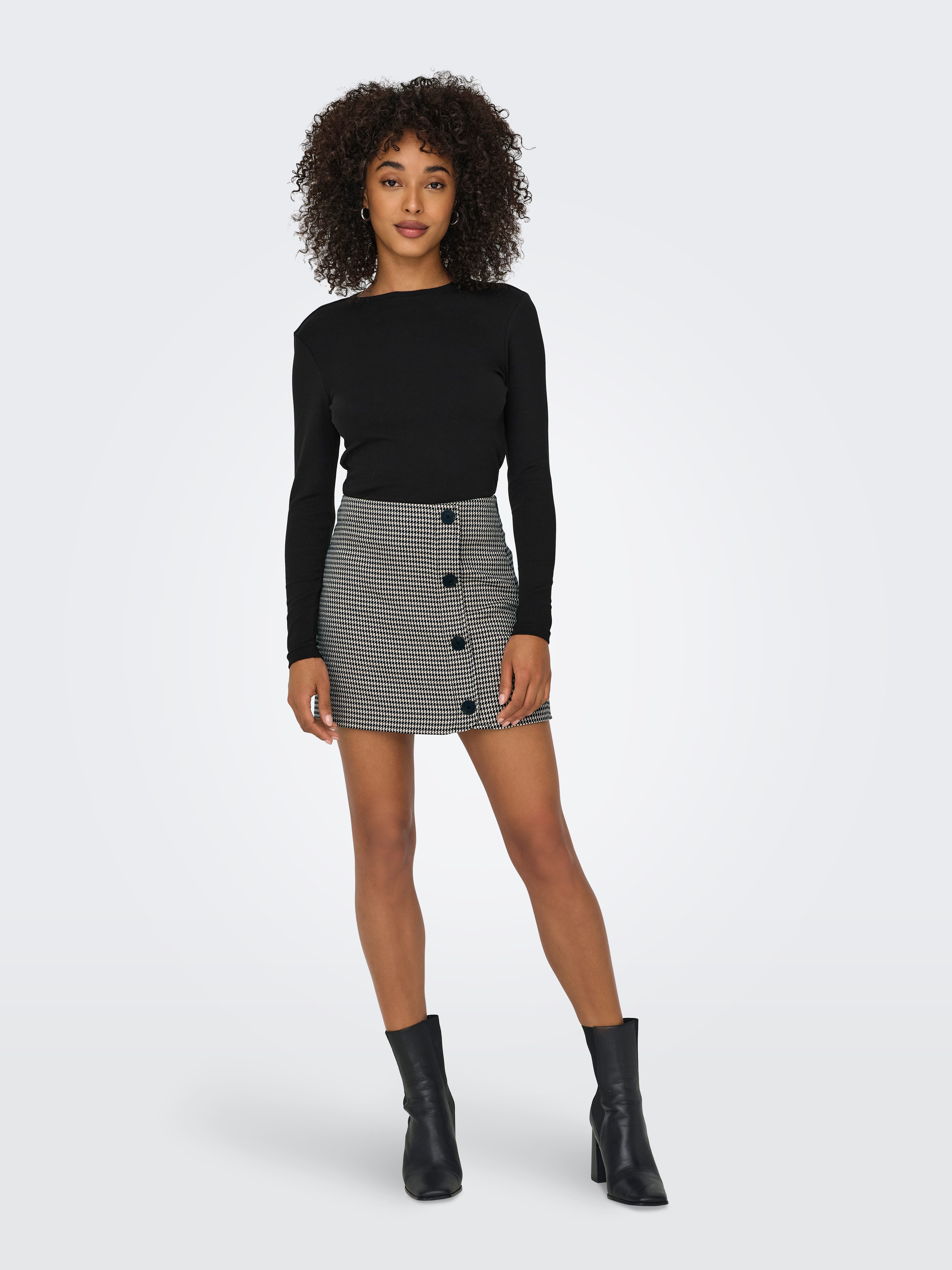 ONLY Langarmshirt ONLRILEY O-NECK L/S TOP JRS Baumwollmischung