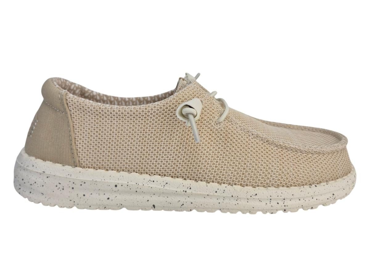 Hey Dude Wendy Stretch SOX cream Slipper