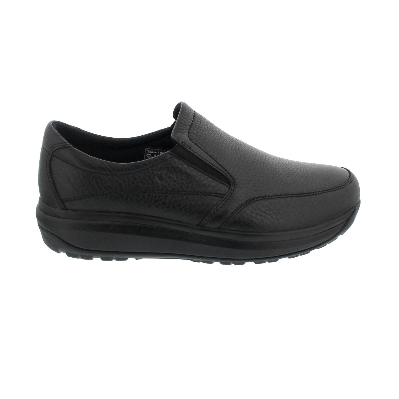 Joya Joya Traveler II Black II Slipper, Full Grain Leather/ Textile, Senso- Slipper