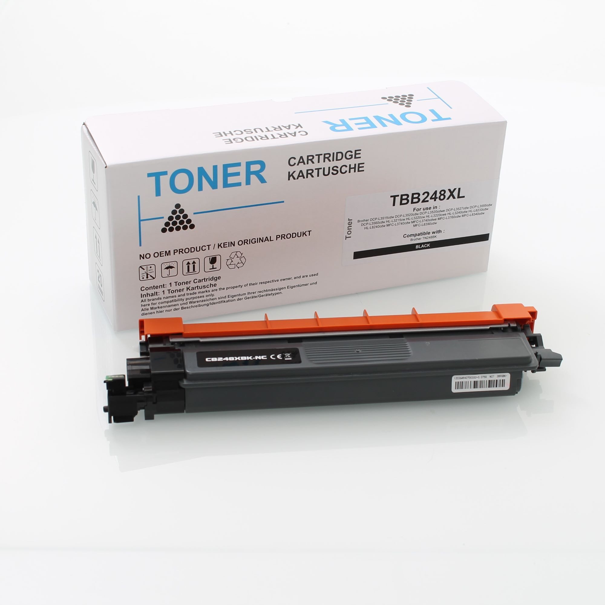 ABC Tonerkartusche, (Toner für Brother TN248XLBK Schwarz HL-L3220cw HL-L3220cwe, Brother DCP-L3515cdw DCP-L3520cdw DCP-L3520cdwe DCP-L3527cdw DCP-L3555), cdw DCP-L3560cdw HL-L3215cw HL-L3220cw HL-L3220cwe HL-L3240cdw HL-L823