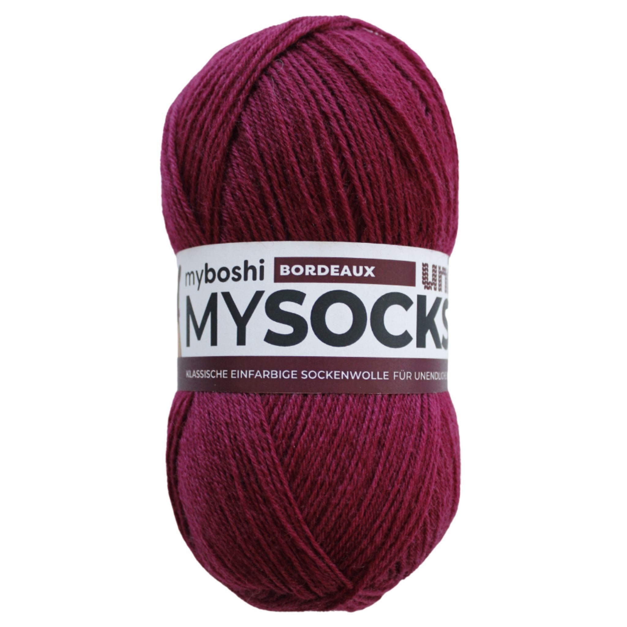 myboshi mysocks uni einfarbige Sockenwolle, 4-fädig, weich Häkelwolle, 420 m (1-St), Uni