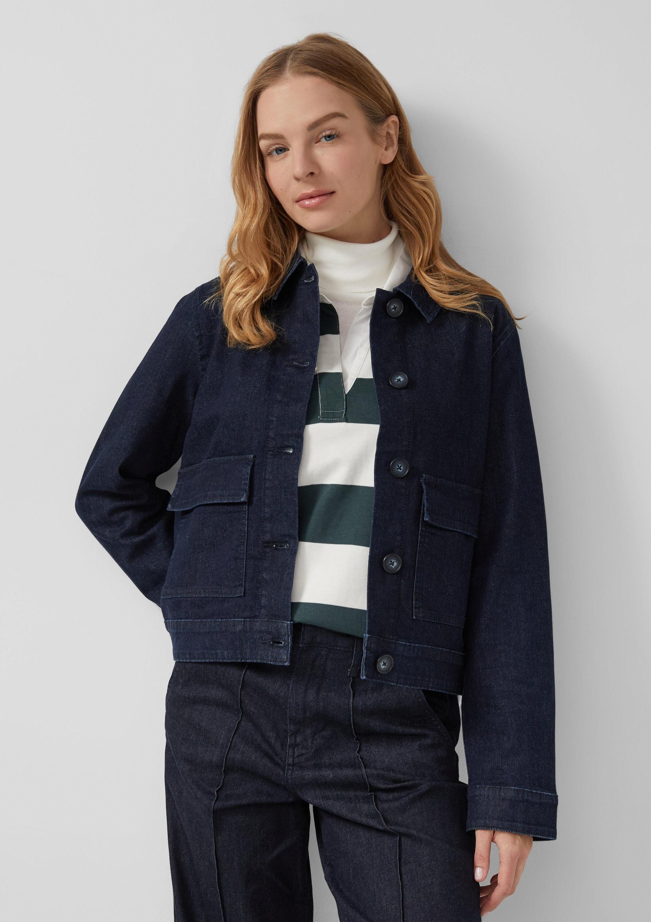 s.Oliver Funktionsjacke Indoor-Jacke Elastische Denimjacke mit günstig online kaufen