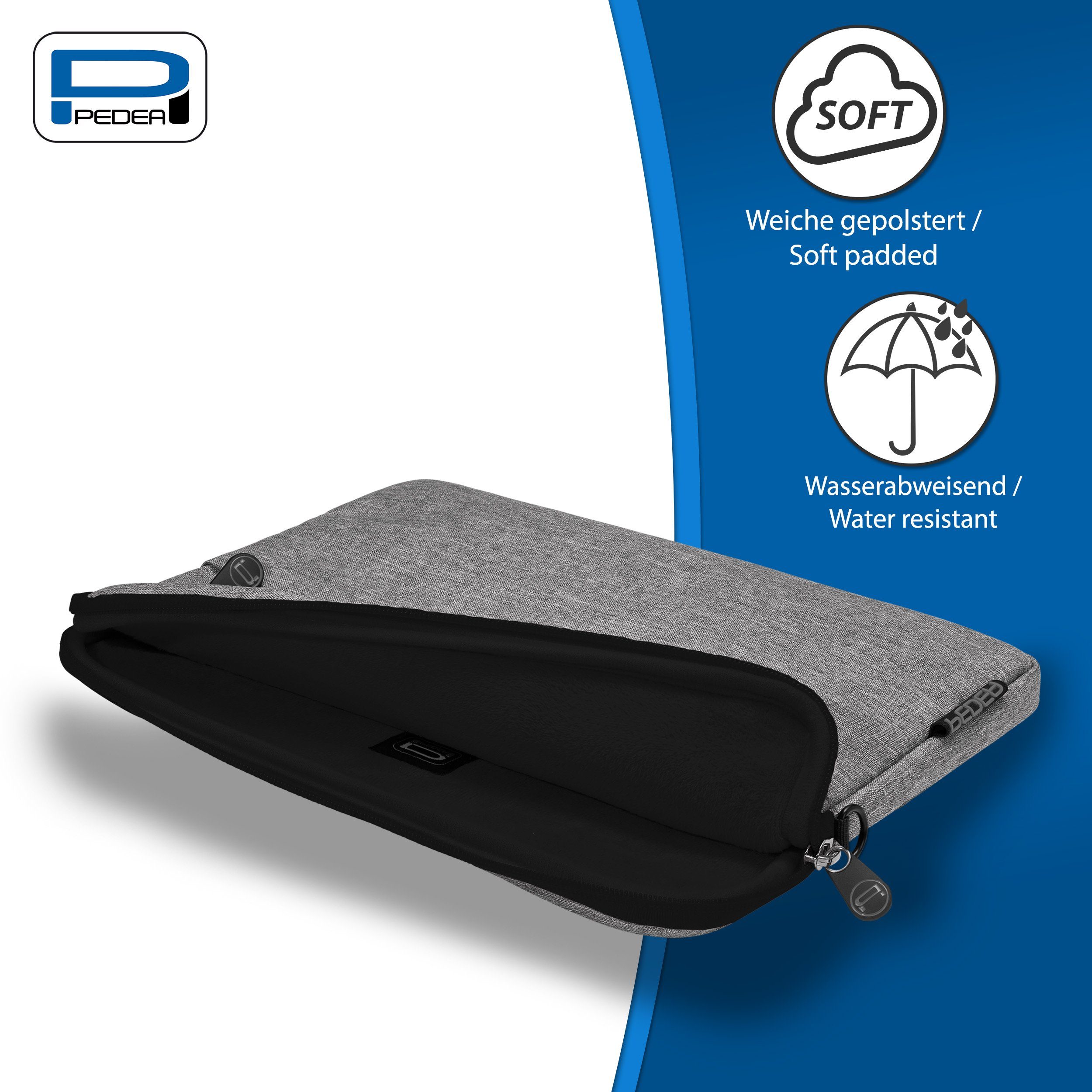 PEDEA Tablettasche FASHION Tablet Hülle mit Polsterung 12,9 / 13 Zoll, Gepolstert mit weichem Innenfutter