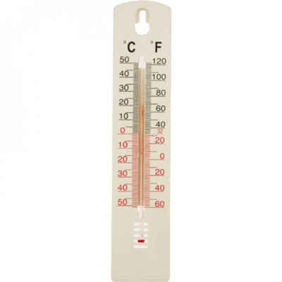 OSMA Werm Raumthermostat Thermometer 20x4,4 cm, max. 0 V, mechanisch, (Messgerät Temperatur, 1-St., Außenthermometer), messen
