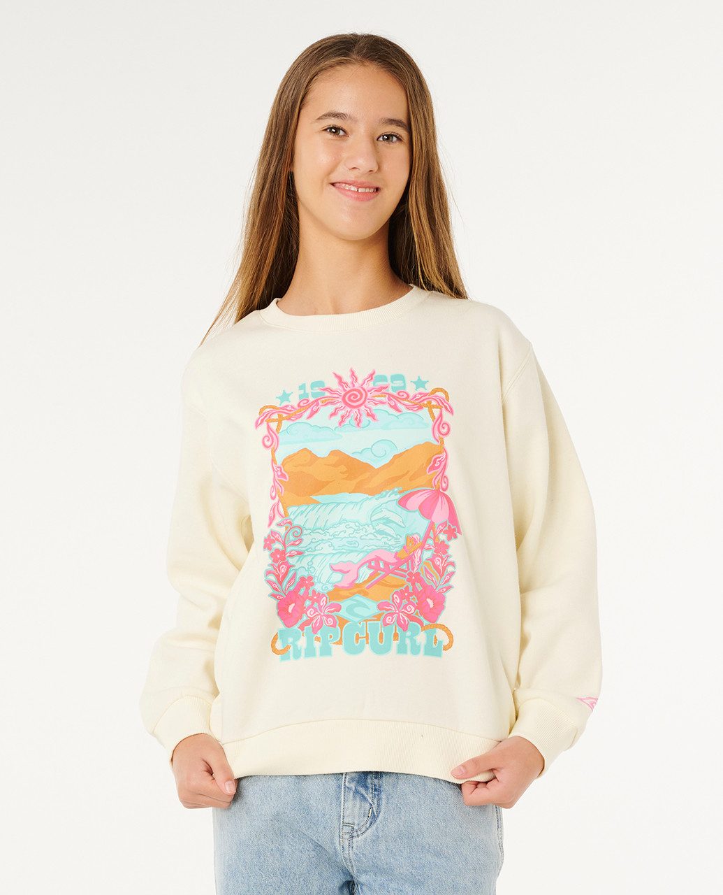 Rip Curl Sweatshirt Rip Curl Sunshine Squad Rundhals-Sweatshirt für Mädchen