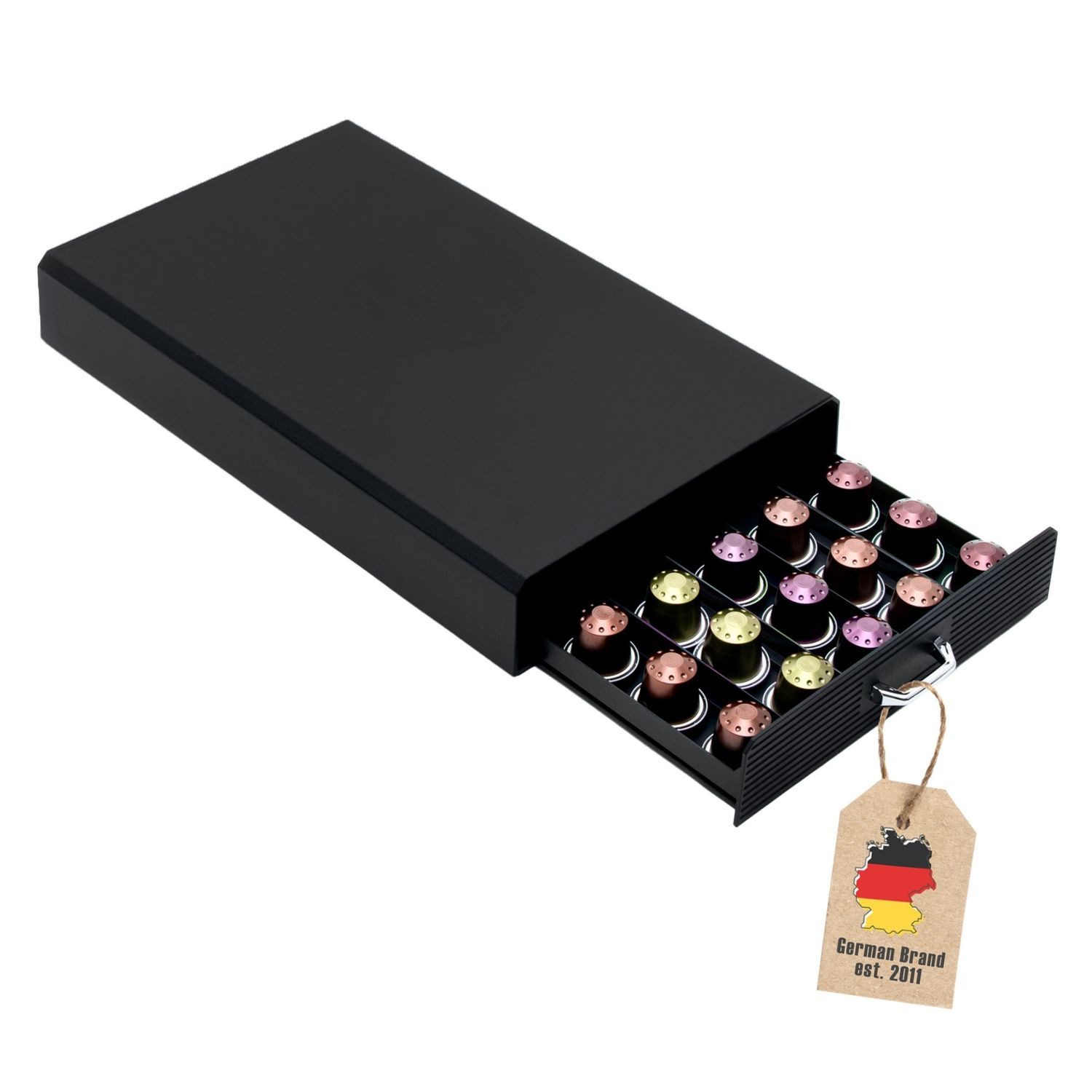 Intirilife Kapselhalter, Aufbewahrungsschublade für Nespresso Kapseln Kaffeekapselhalter