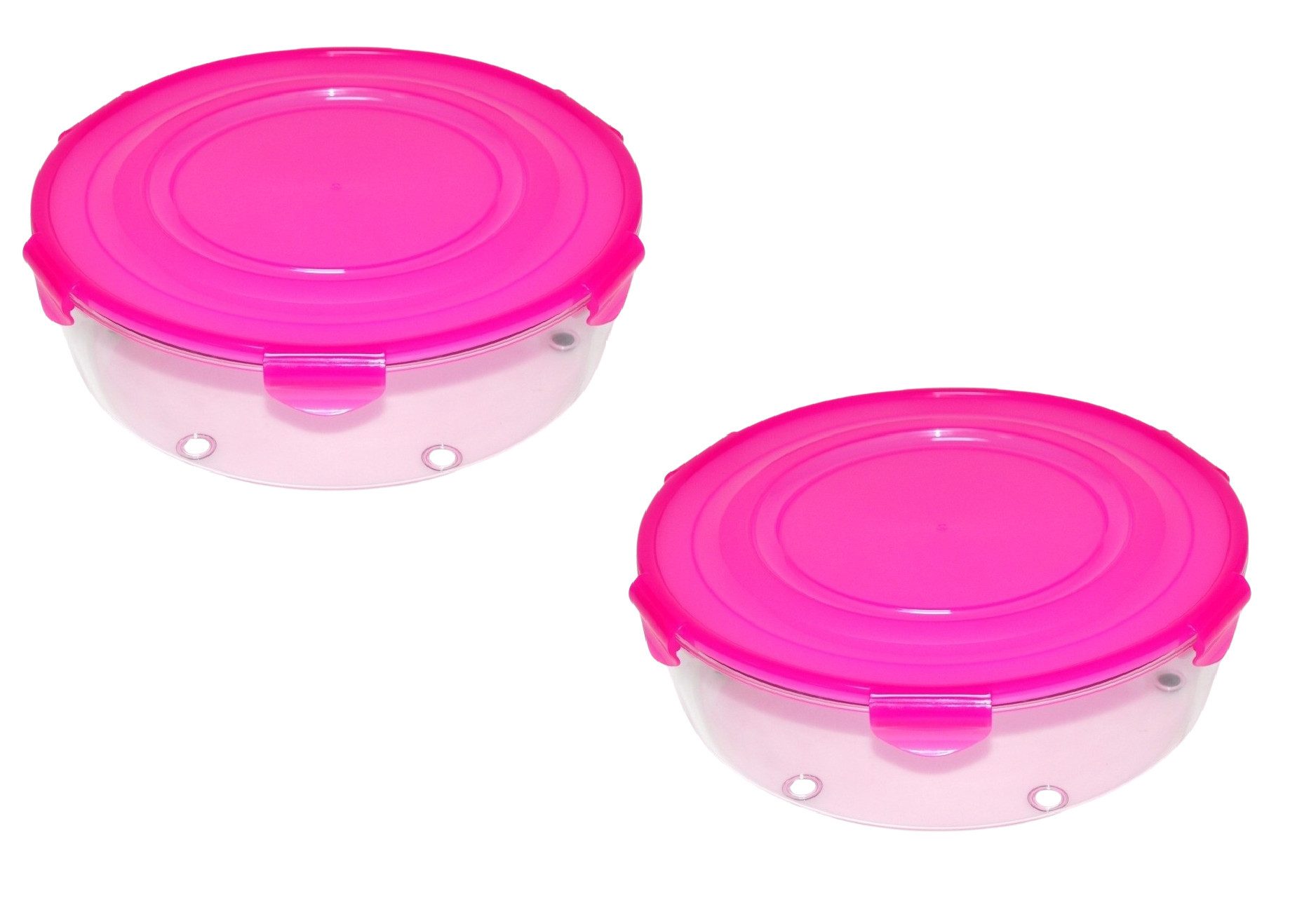 Genius Schüssel 2er Set Genius Salat Chef Behälterset Schüsselset pink 26116 Ø30cm, Kunststoff, (Set bestehend aus 2 Schüsseln und 2 Frischhaltedeckeln), Spülmaschinengeeignet