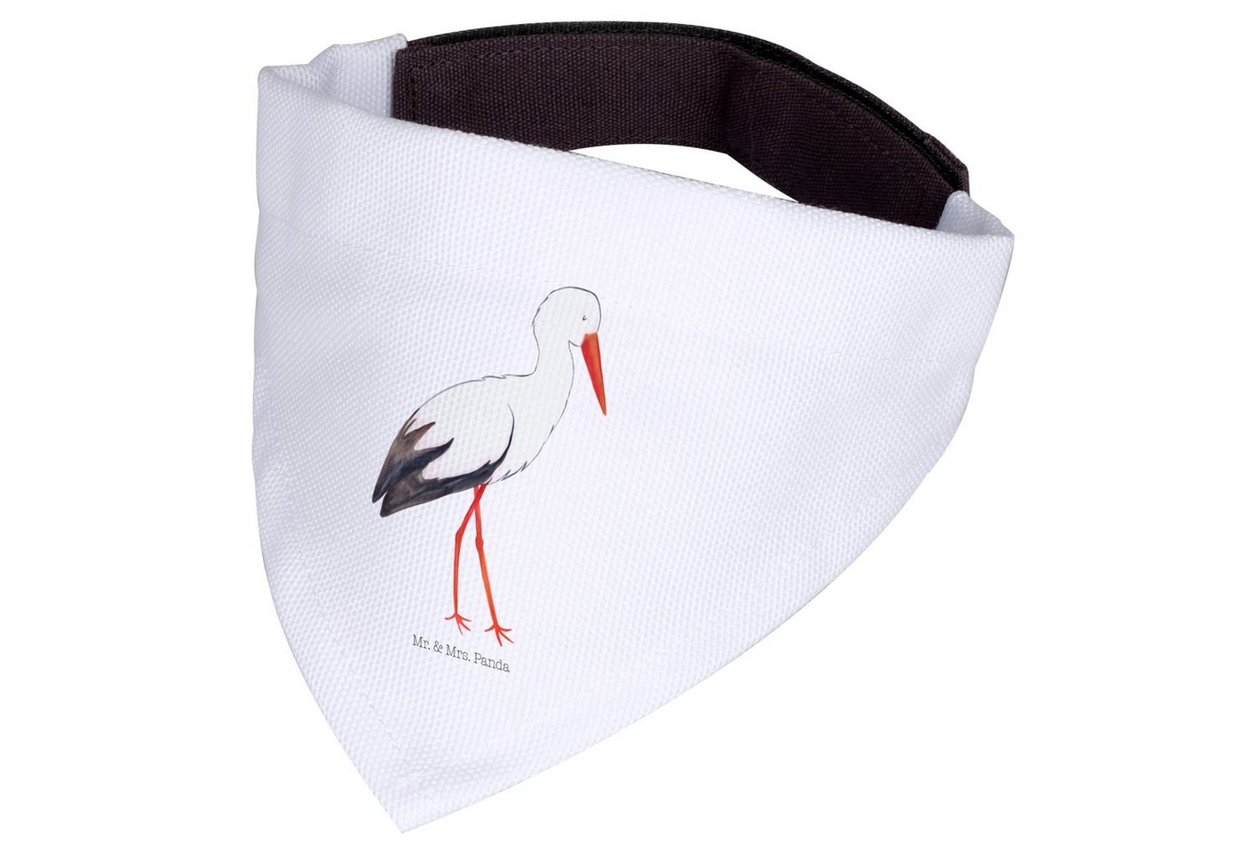 Thumbnail - Mr. & Mrs. Panda Hundefliege Storch - Weiß - Geschenk, Tiermotive, Tuch, Babybauch, Mutter, Hundeh, Polyester, Einzigart...