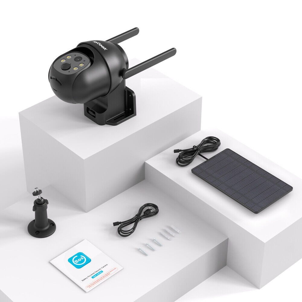 TWUFY IP-Überwachungskamera 4G LTE Überwachungskamera Aussen Akku mit SIM Karte (Außenbereich, 2K Kabellos Solar PTZ Kamera Ohne WLAN Outdoor, 2-tlg., 355°/100° Schwenkbar, Farb-Nachtsicht, Lokaler/Cloud Speicher, Audio, PIR Erkennung,Solar PTZ IP Kamera Outdoor)