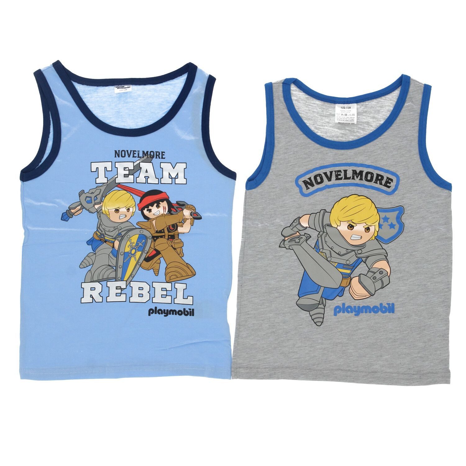 Playmobil Kidswear Unterhemd Playmobil 2er Pack Unterhemd Shirt aus 100% Baumwolle für Jungs (2-St)