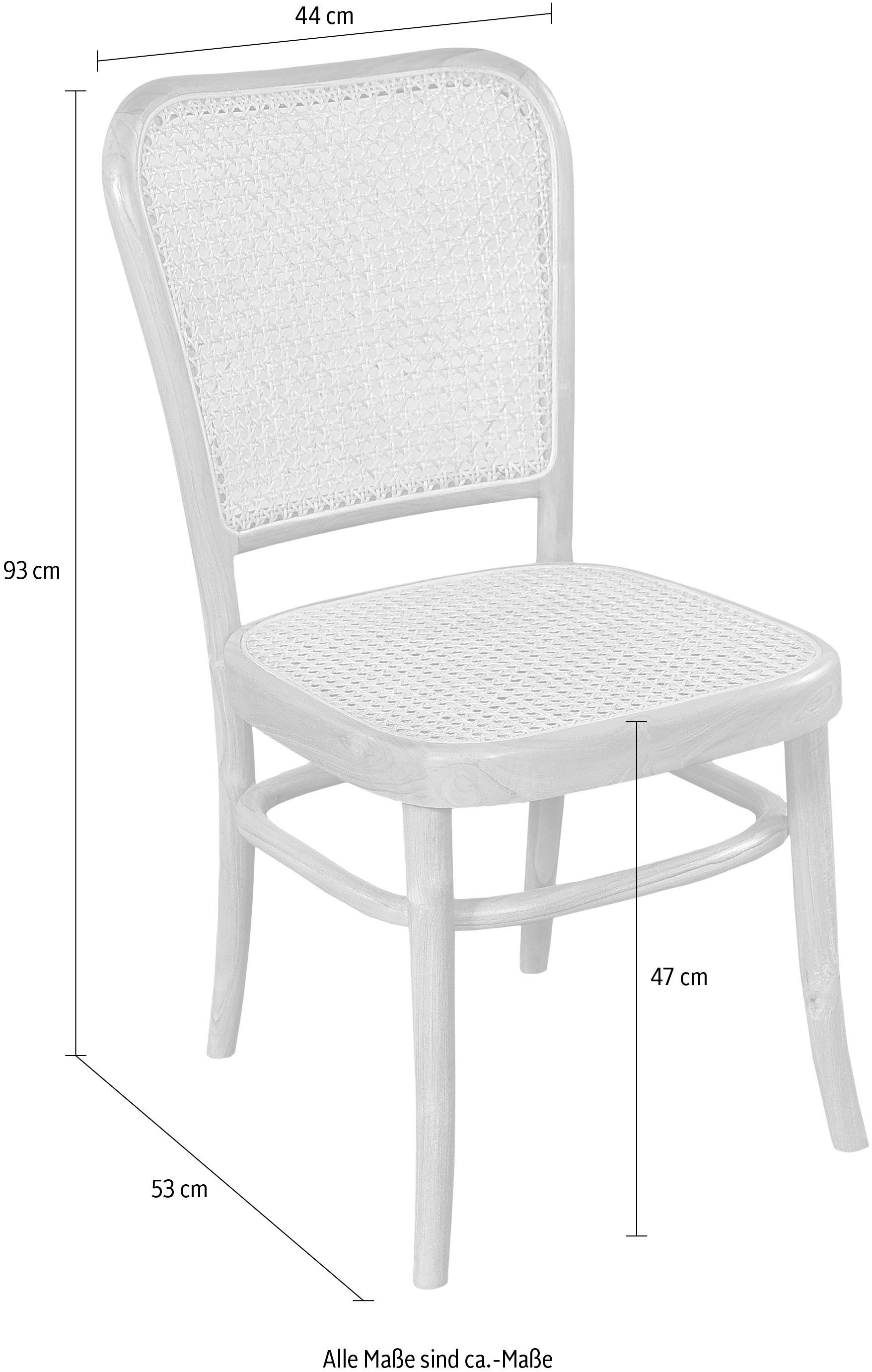 SIT Esszimmerstuhl, mit Wiener Geflecht, klassischer Bistrostuhl, Holzstuhl