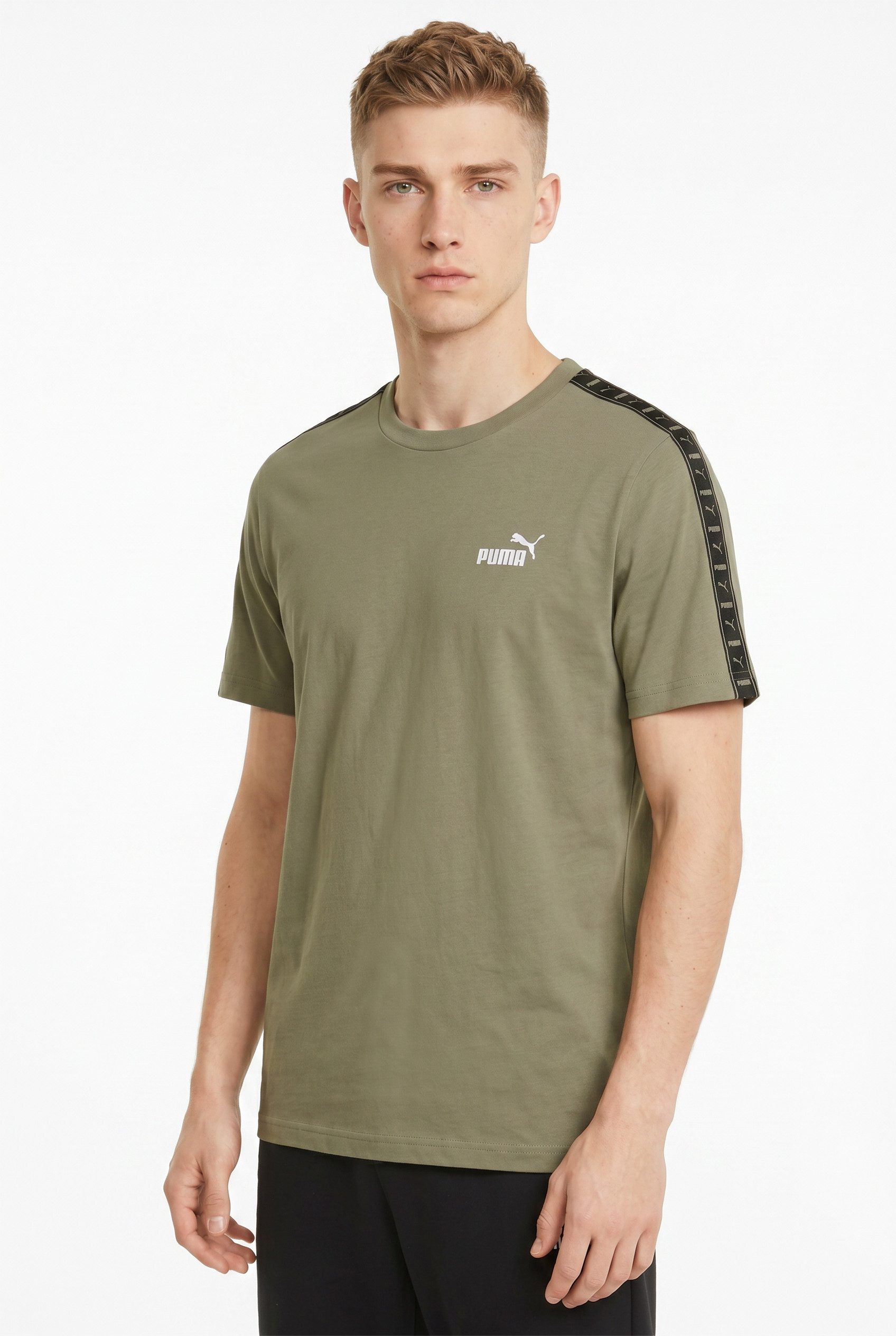 PUMA T-Shirt ESS TAPE TEE sportlicher Stil, Kurzarm, aus Baumwolle