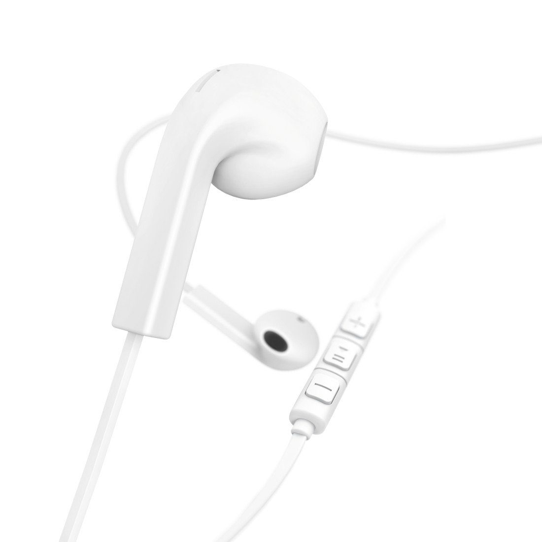 Hama Kopfhörer "Advance", Earbuds, Mikrofon, Flachbandkabel in Ear In-Ear-Kopfhörer weiß